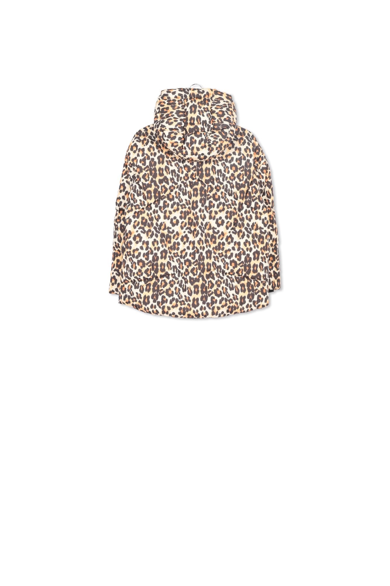 Leopard-print hooded puffer jacket RE—SSENTIEL | Essentiel second hand