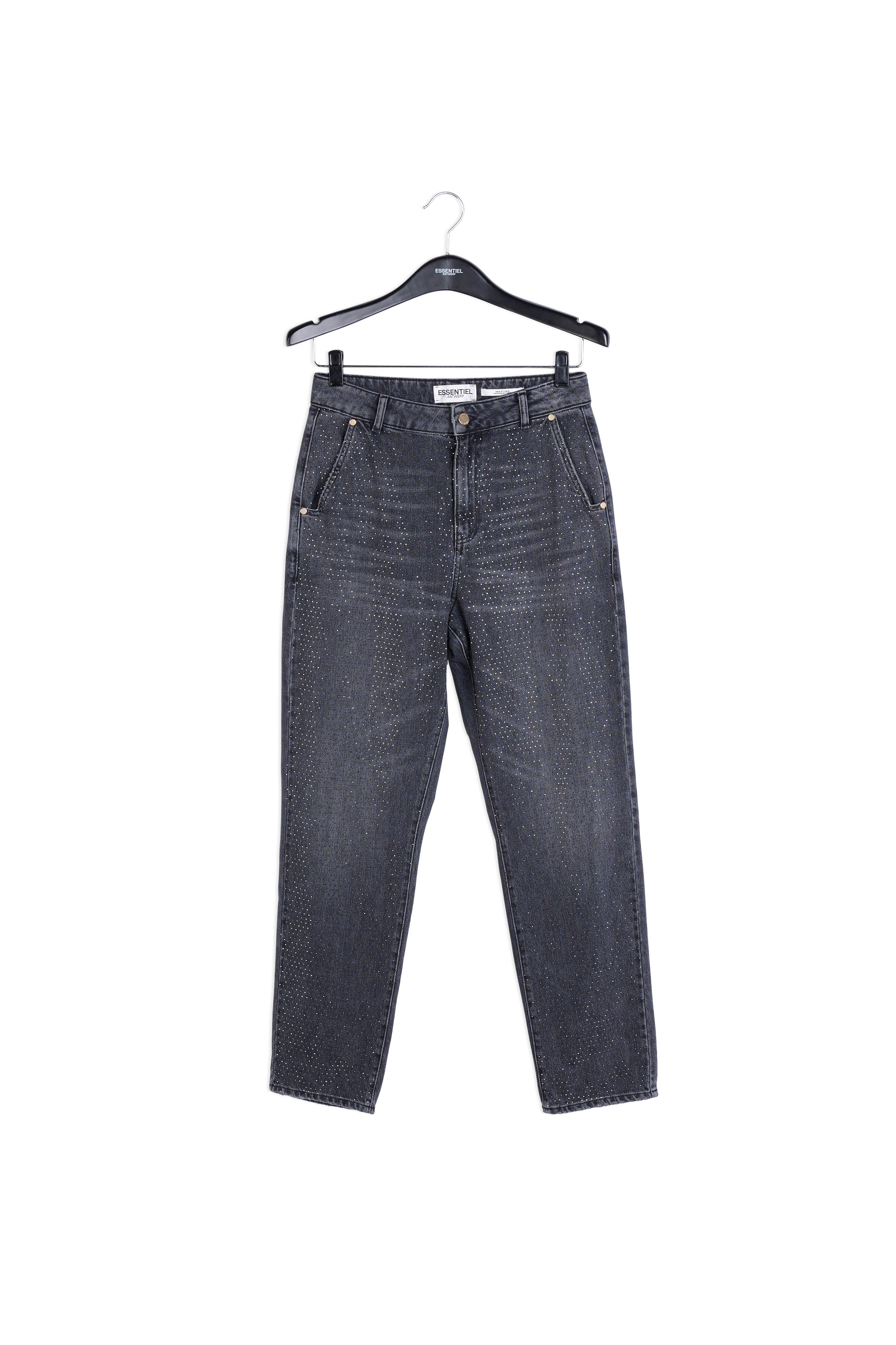 Grey rhinestone-embellished jeans RE—SSENTIEL | Essentiel second hand