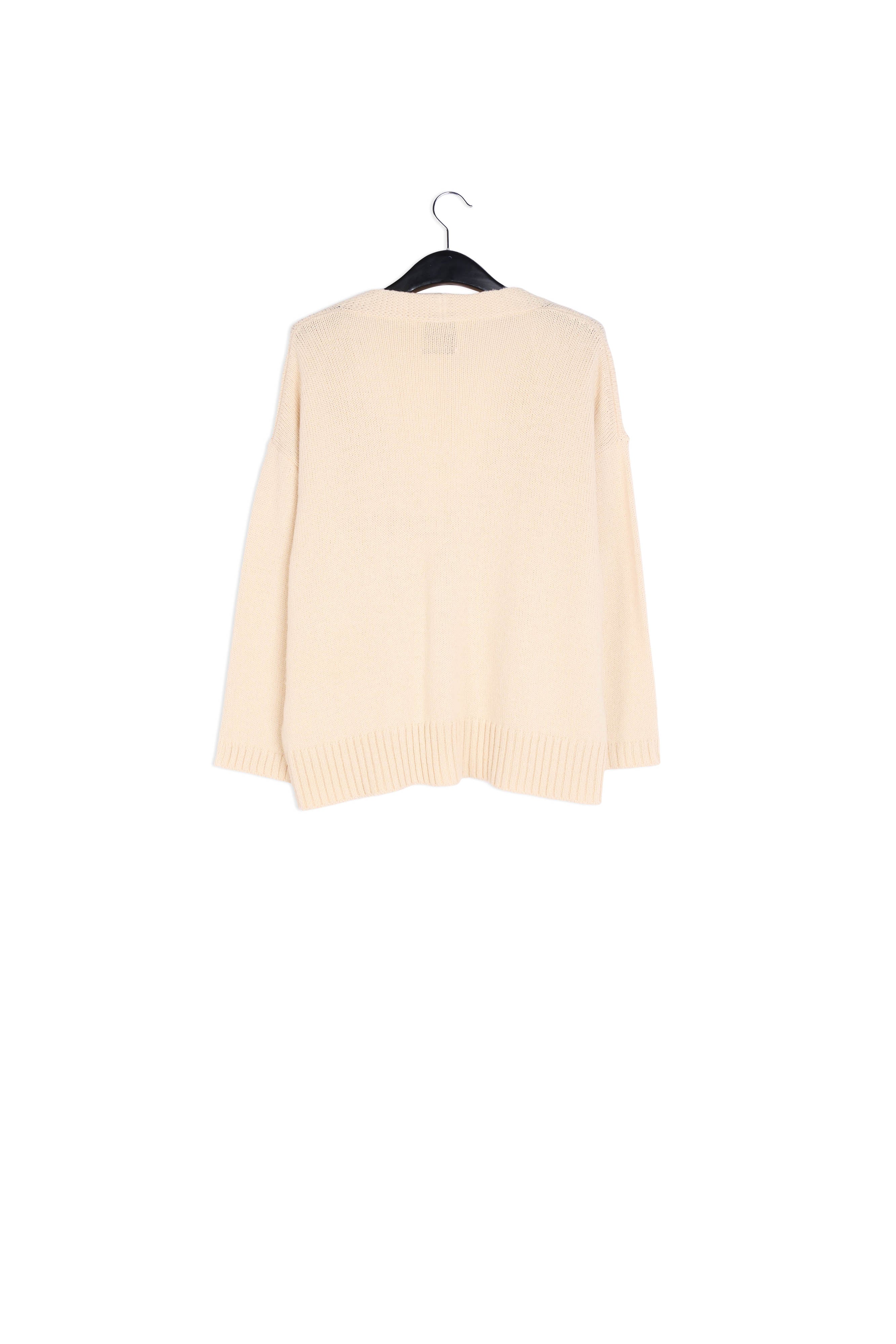 Off-white oversized cardigan with rhinestone buttons RE—SSENTIEL | Essentiel second hand