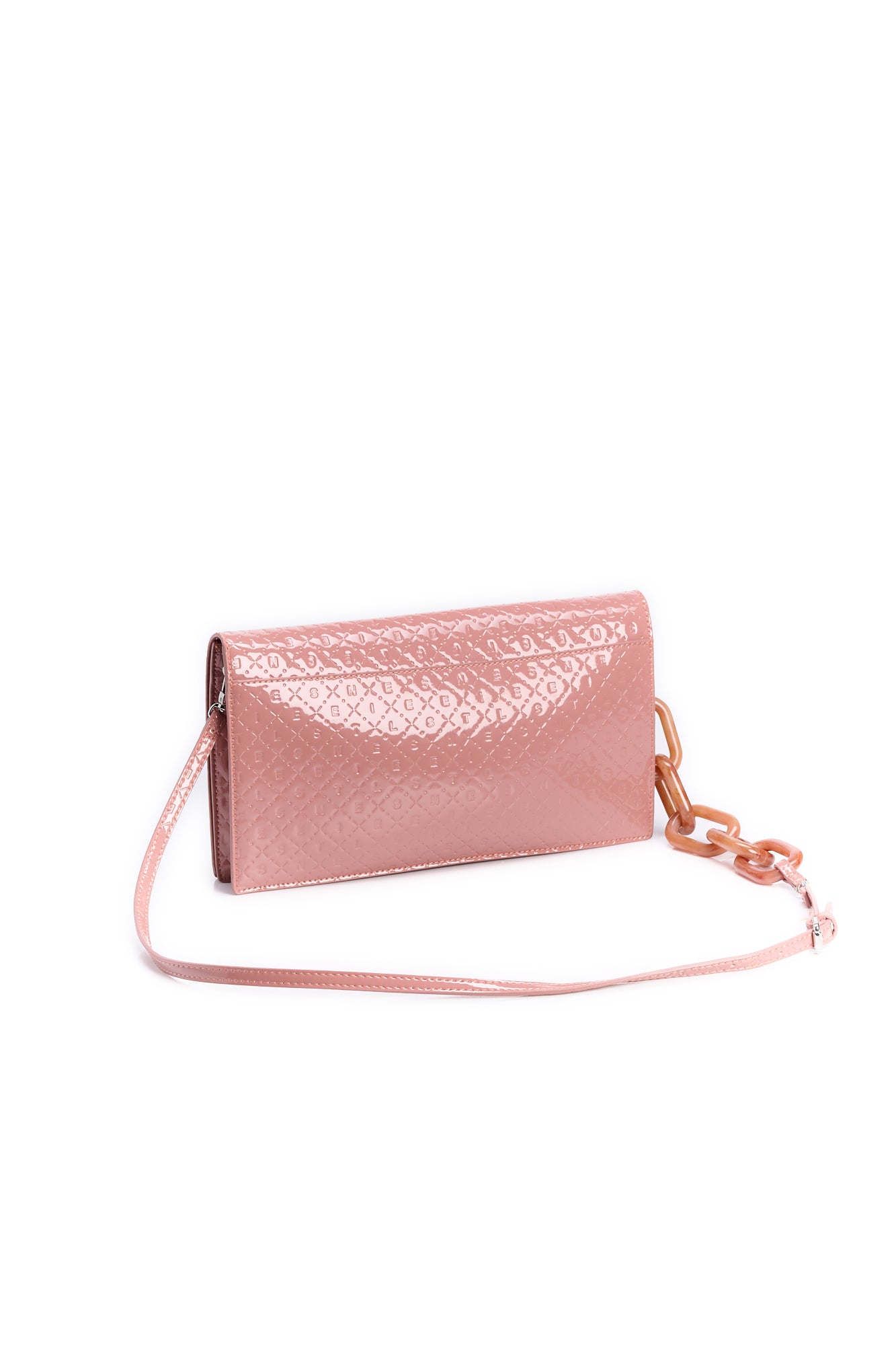 Pink embossed shoulder bag RE—SSENTIEL | Essentiel second hand