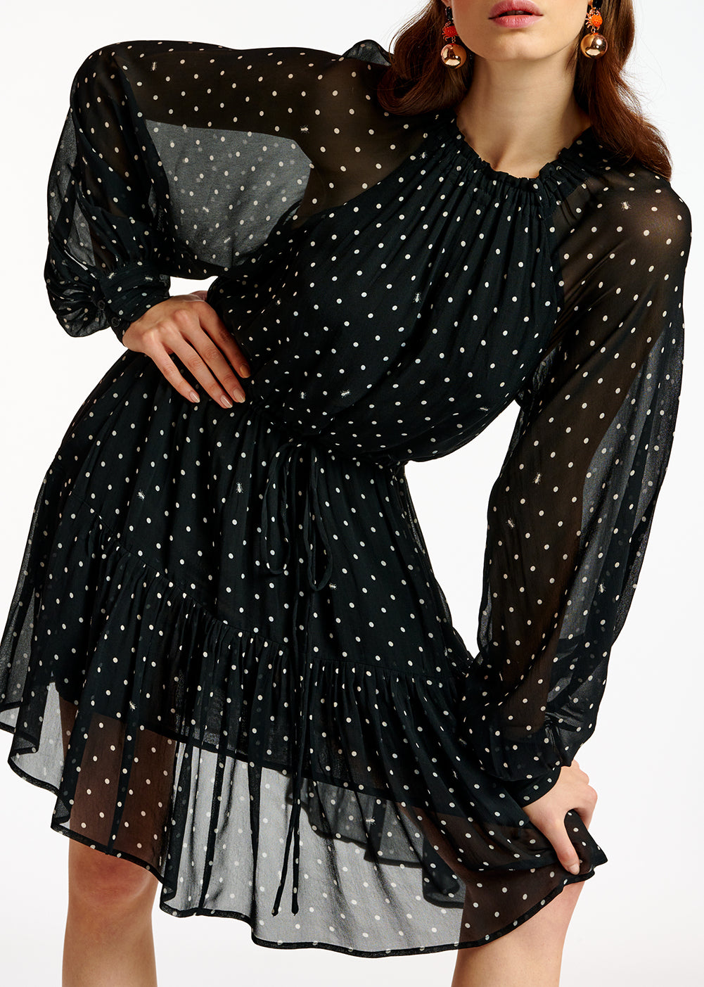 Mini robe à pois noir et blanc classé RE—SSENTIEL | Essentiel second hand