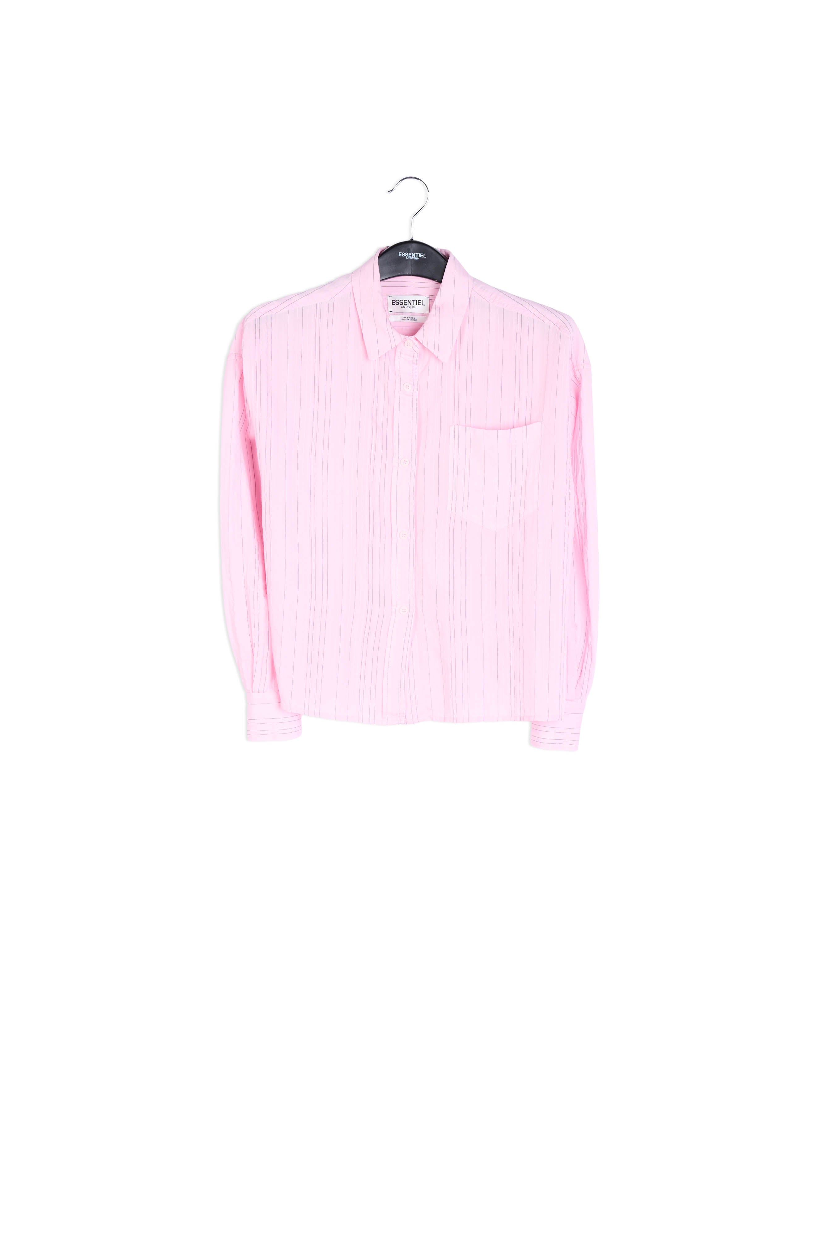 Light pink striped oversized shirt RE—SSENTIEL | Essentiel second hand