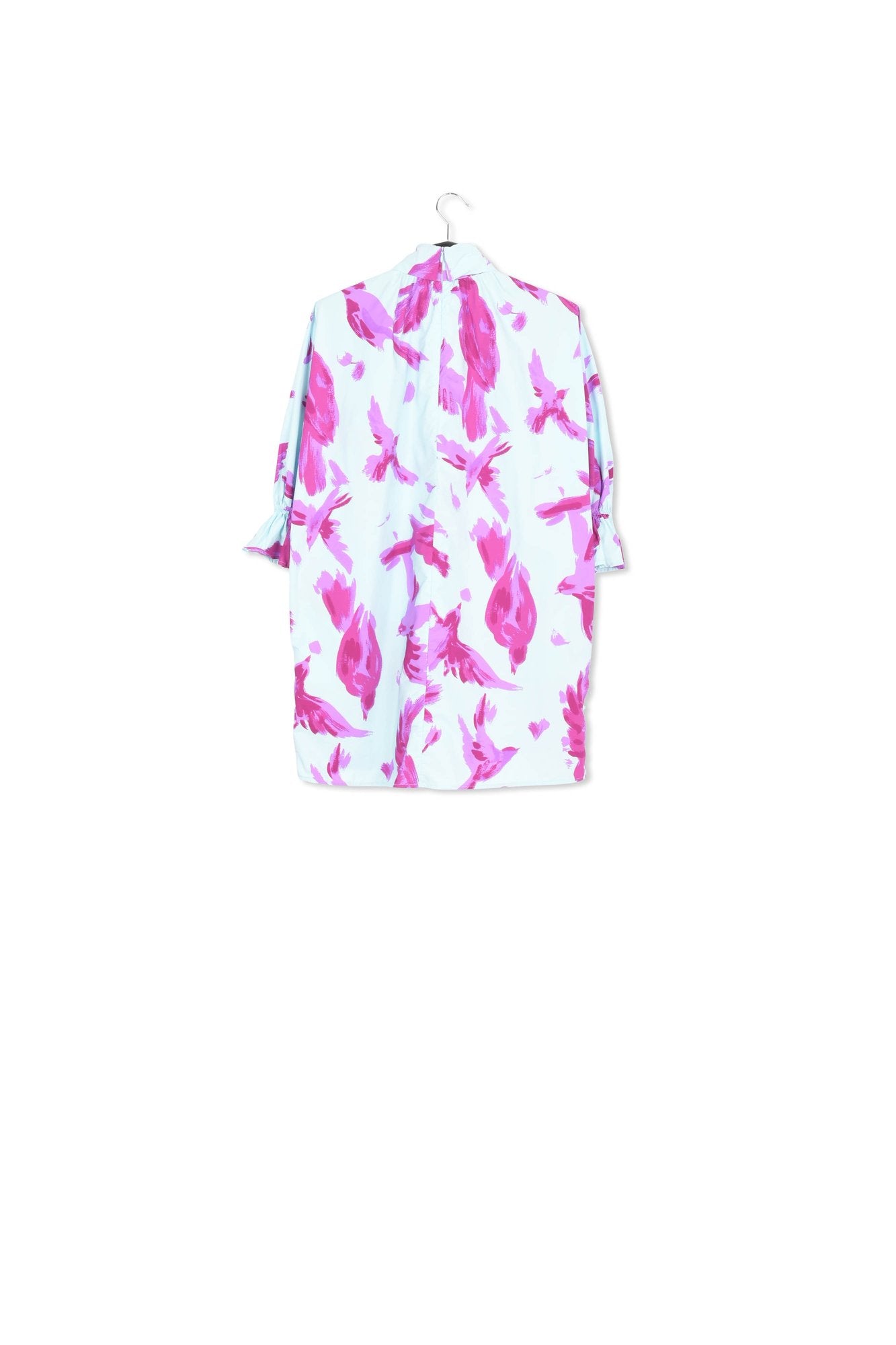 Light blue and purple mini dress with stand-up collar RE—SSENTIEL | Essentiel second hand