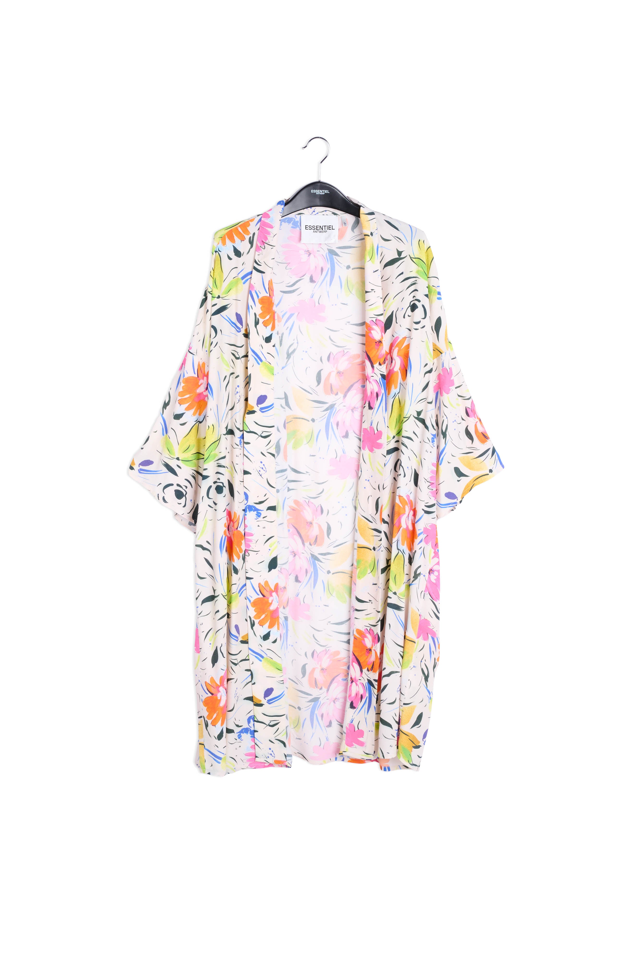 Off-white floral print kimono RE—SSENTIEL | Essentiel second hand