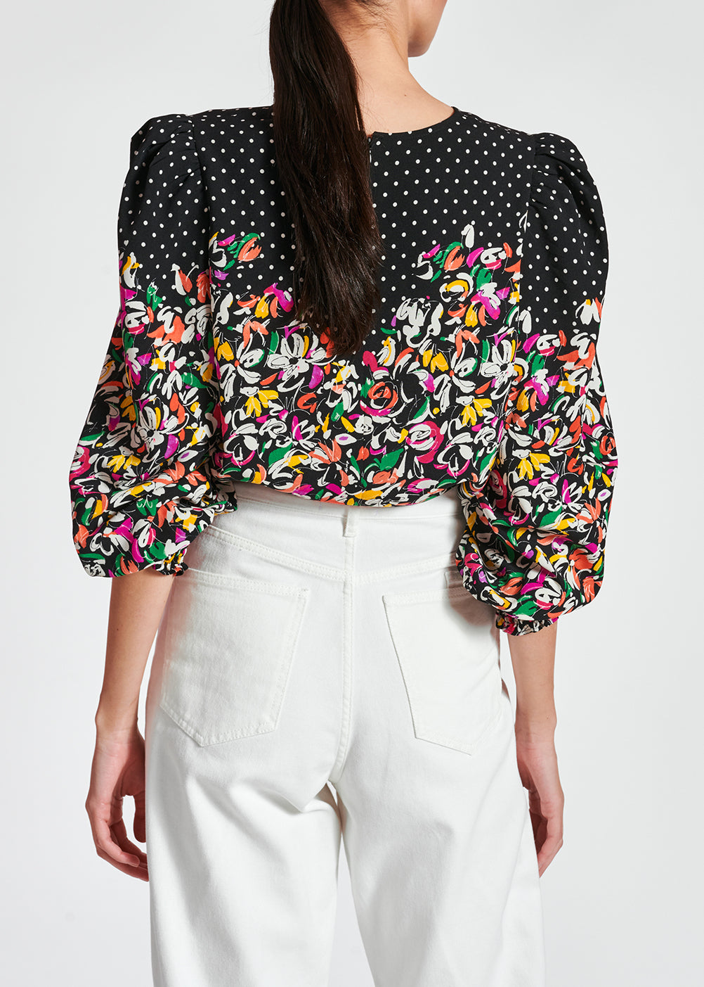 Top à  imprimés fleurs et pois RE—SSENTIEL | Essentiel second hand