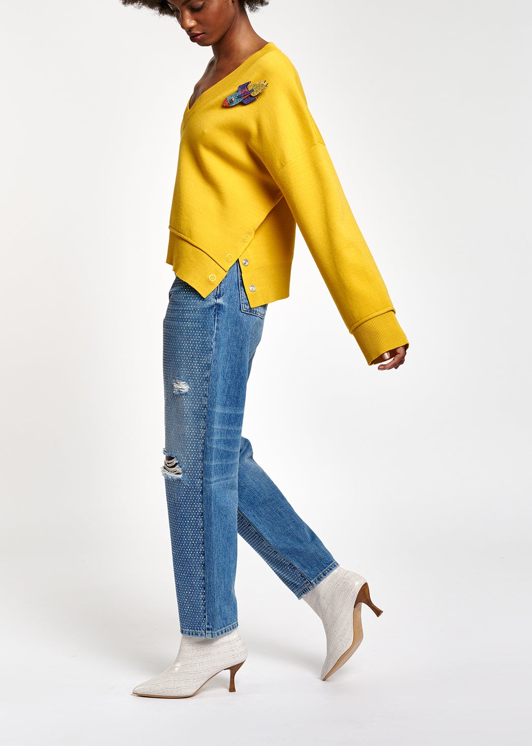 Jean délavé avec strass RE—SSENTIEL | Essentiel second hand