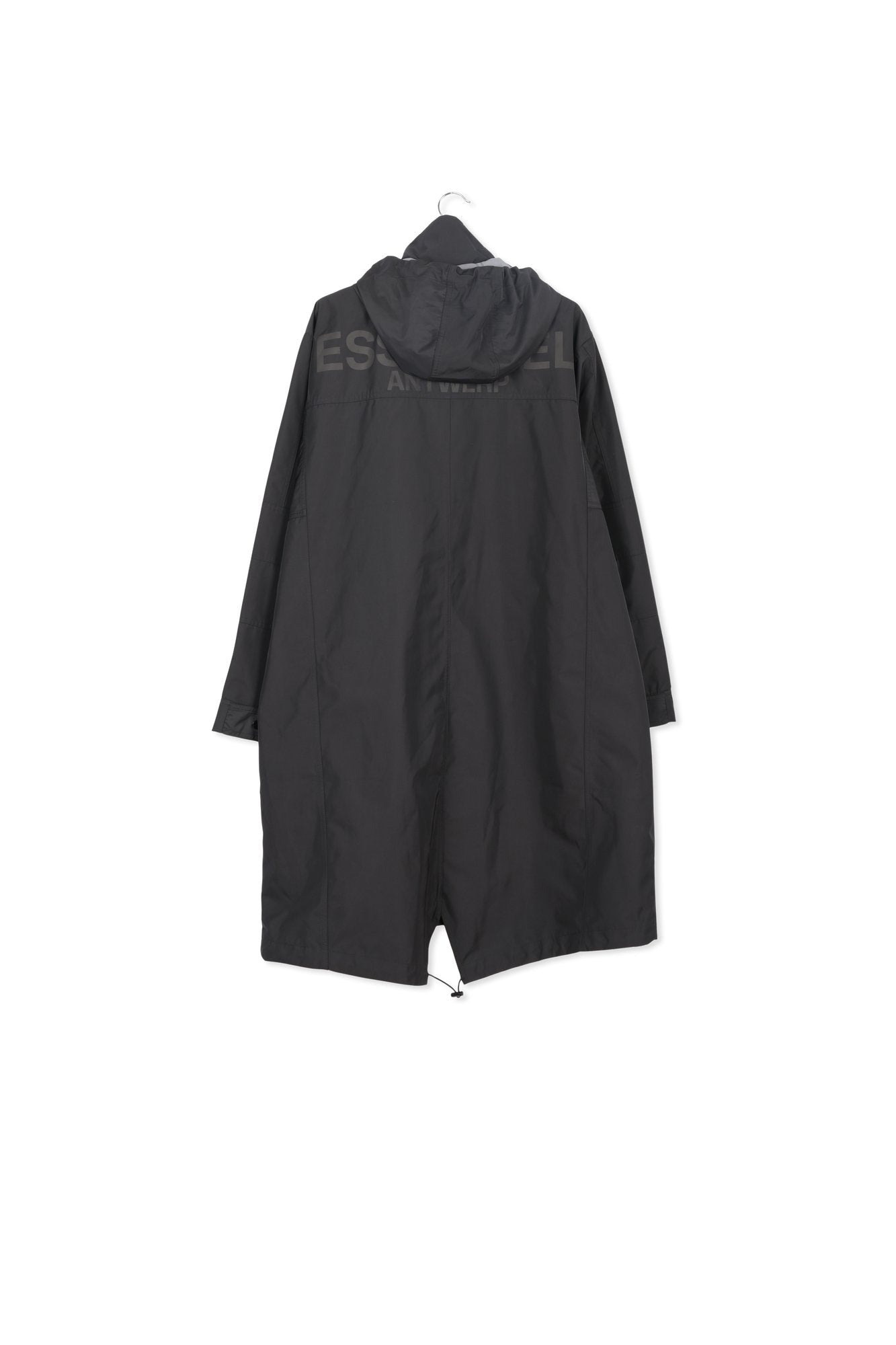Black hooded raincoat RE—SSENTIEL | Essentiel second hand