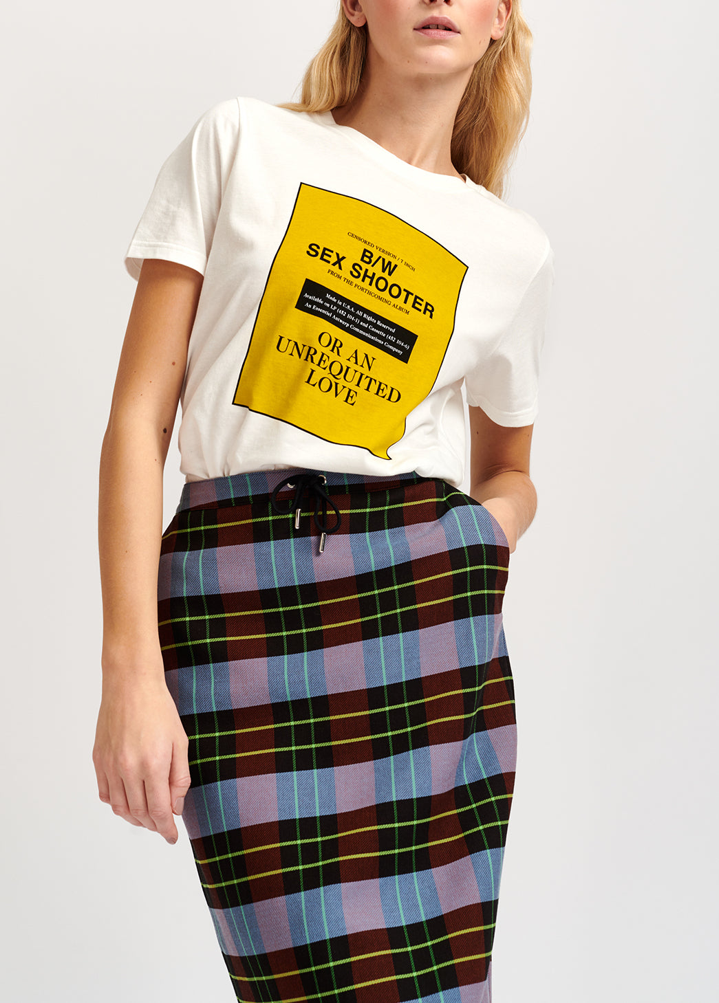 Off-white cotton-jersey 'sex shooter' t-shirt RE—SSENTIEL | Essentiel second hand