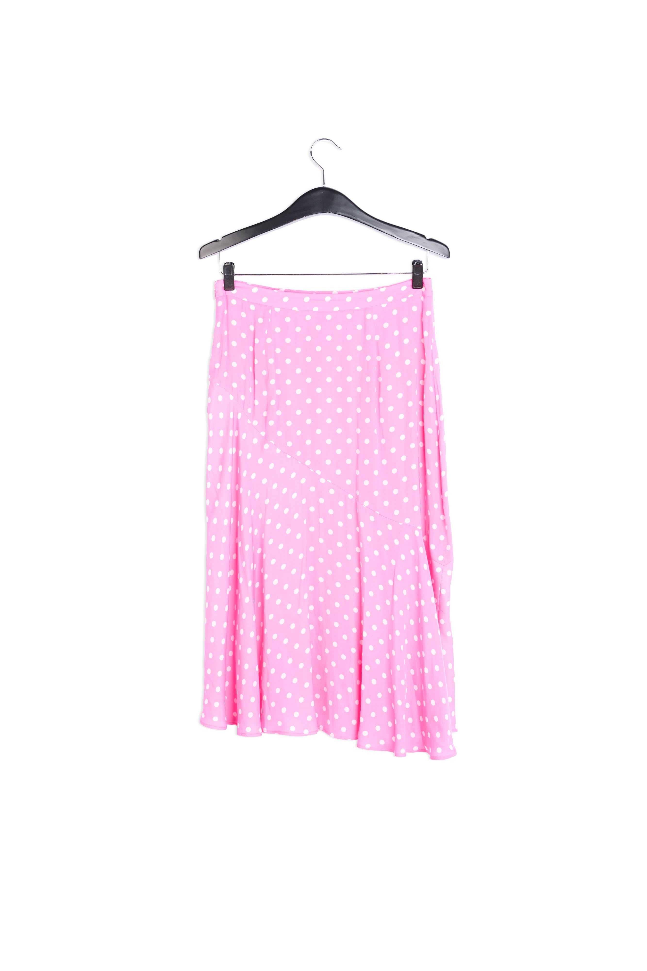 Jupe midi rose fluo à pois RE—SSENTIEL | Essentiel second hand