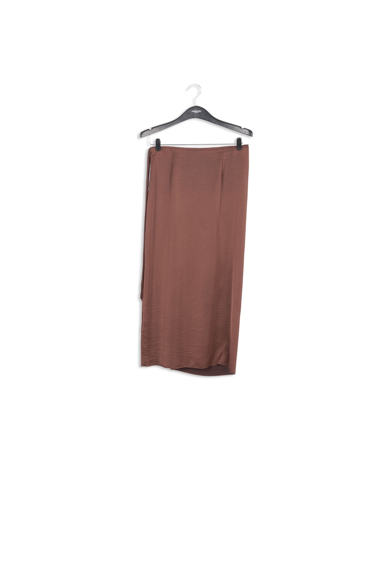 Brown midi wrap skirt RE—SSENTIEL | Essentiel second hand