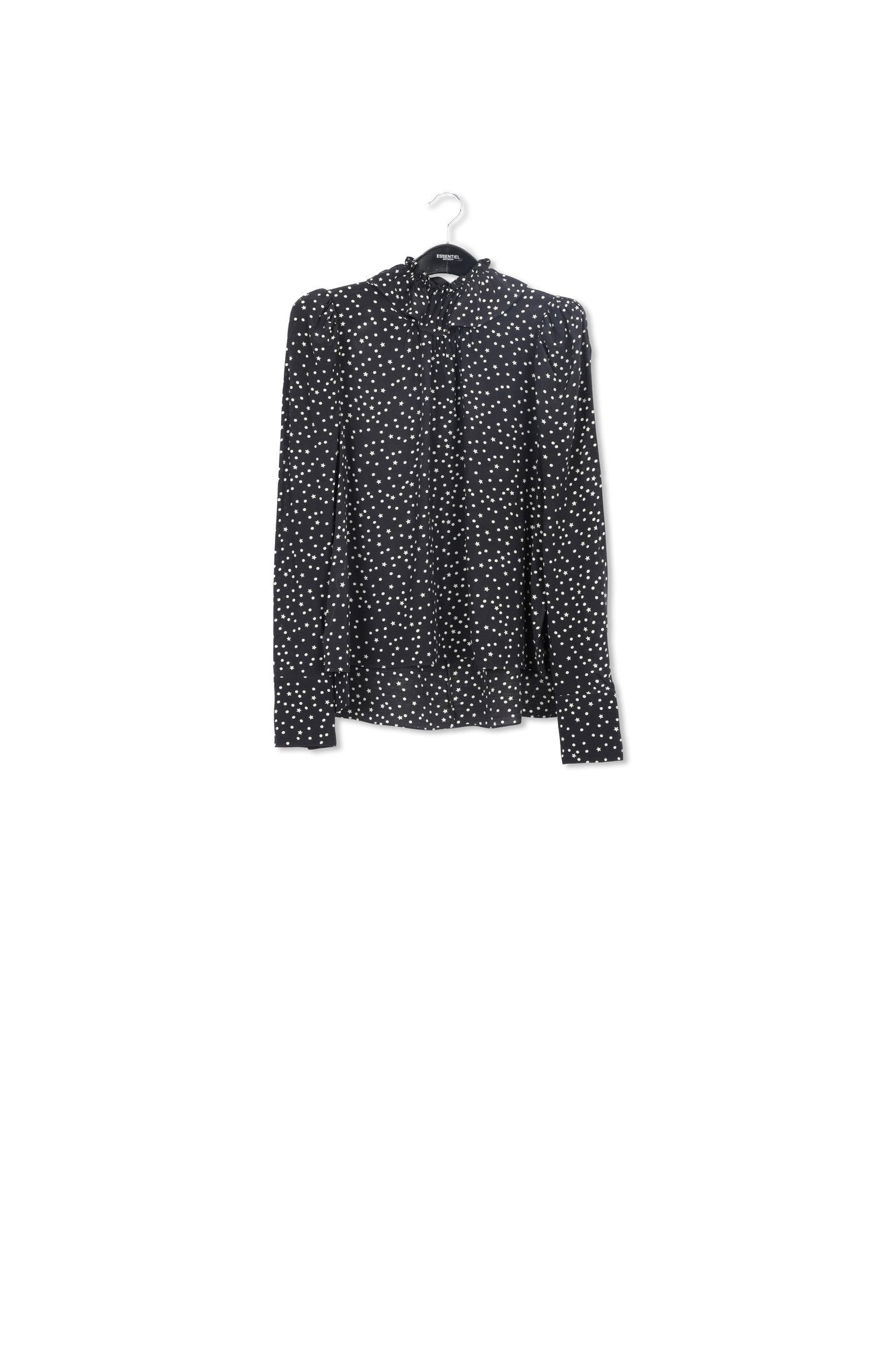 Black polka dot top RE—SSENTIEL | Essentiel second hand