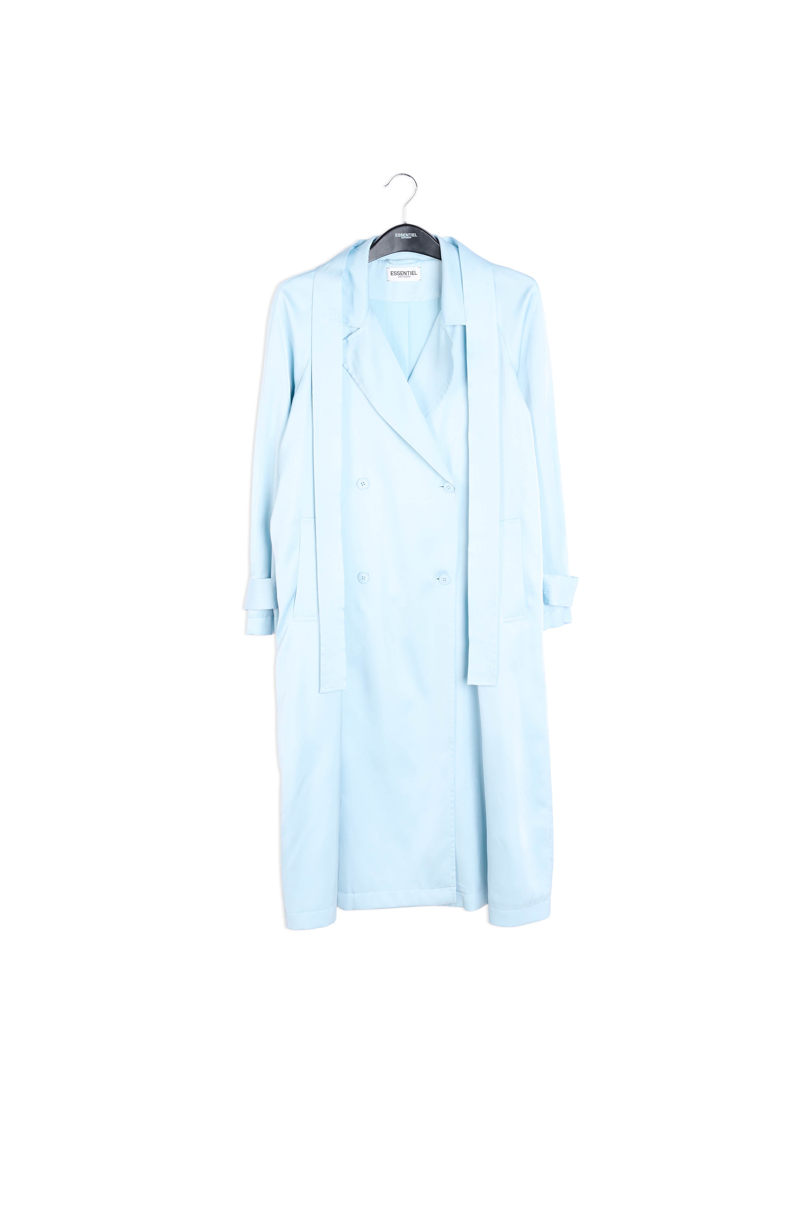 Light blue trench coat dress RE—SSENTIEL | Essentiel second hand