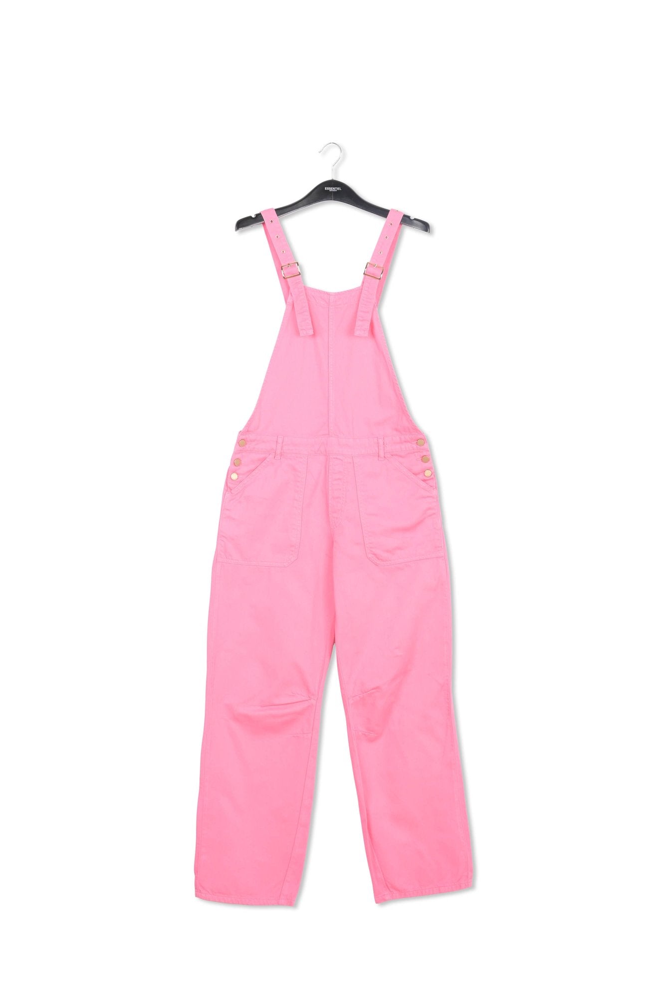 Neon pink cotton dungarees RE—SSENTIEL | Essentiel second hand