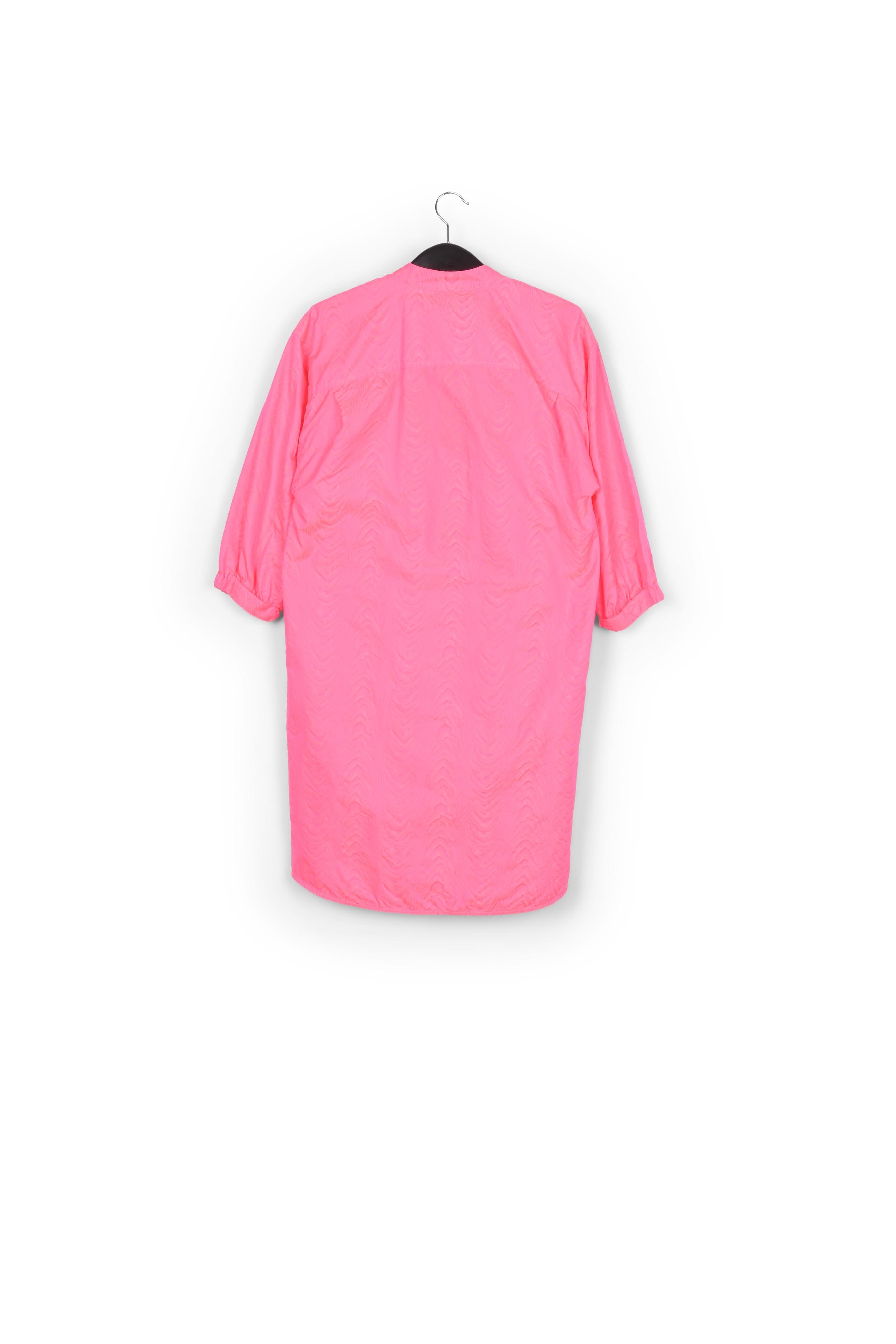 Neon pink jacquard shirt dress RE—SSENTIEL | Essentiel second hand