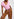 Pink linen V-neck T-Shirt Faume - seconde main