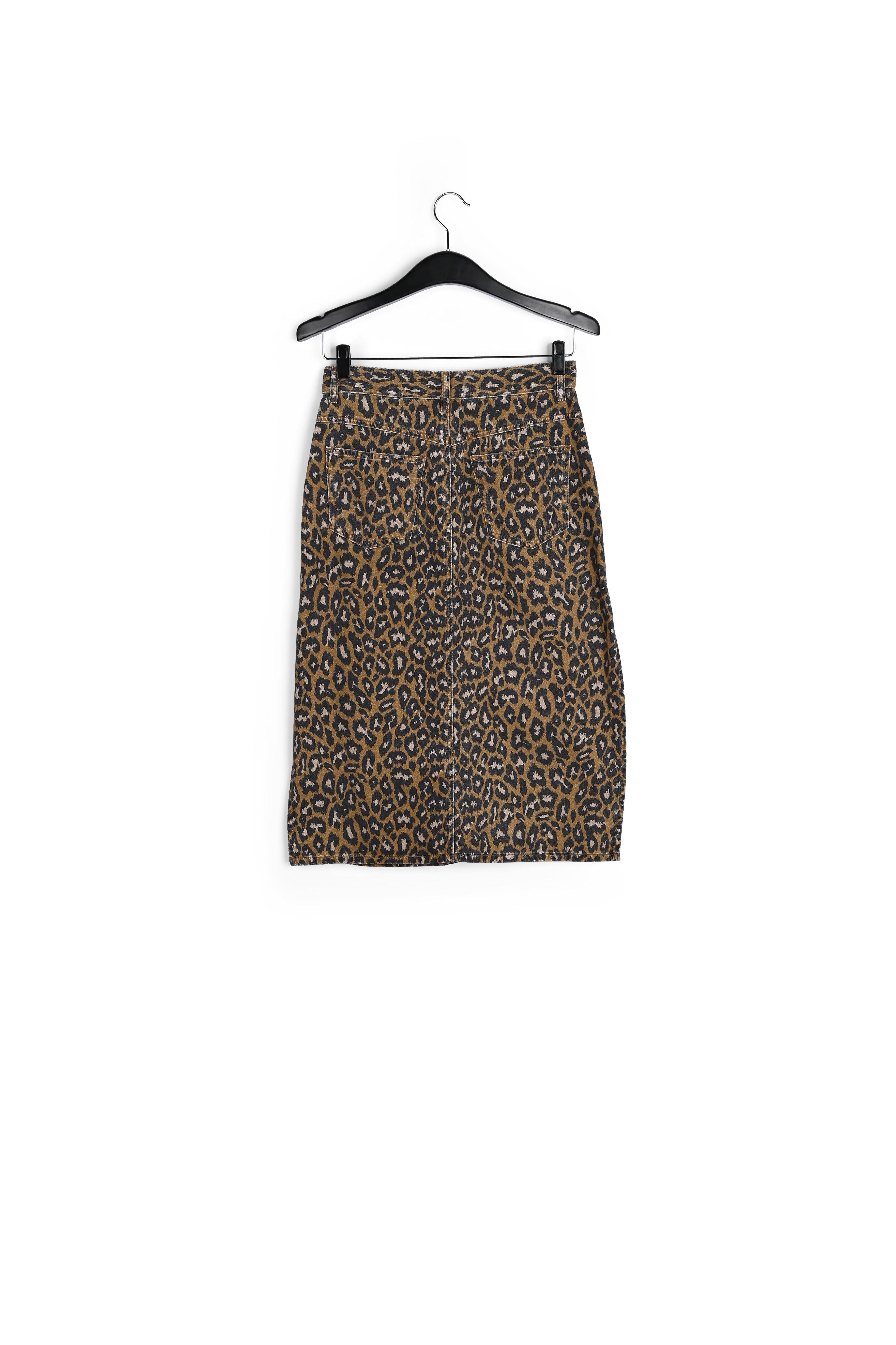 Jupe fourreau midi à imprimé léopard RE—SSENTIEL | Essentiel second hand