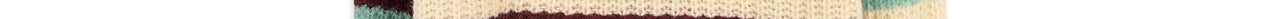 Off-white, burgundy and mint green striped ribbed-knit sweater Faume - seconde main
