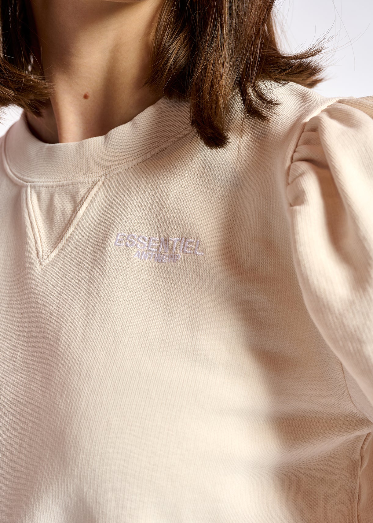 Off-white organic-cotton jersey sweatshirt RE—SSENTIEL | Essentiel second hand
