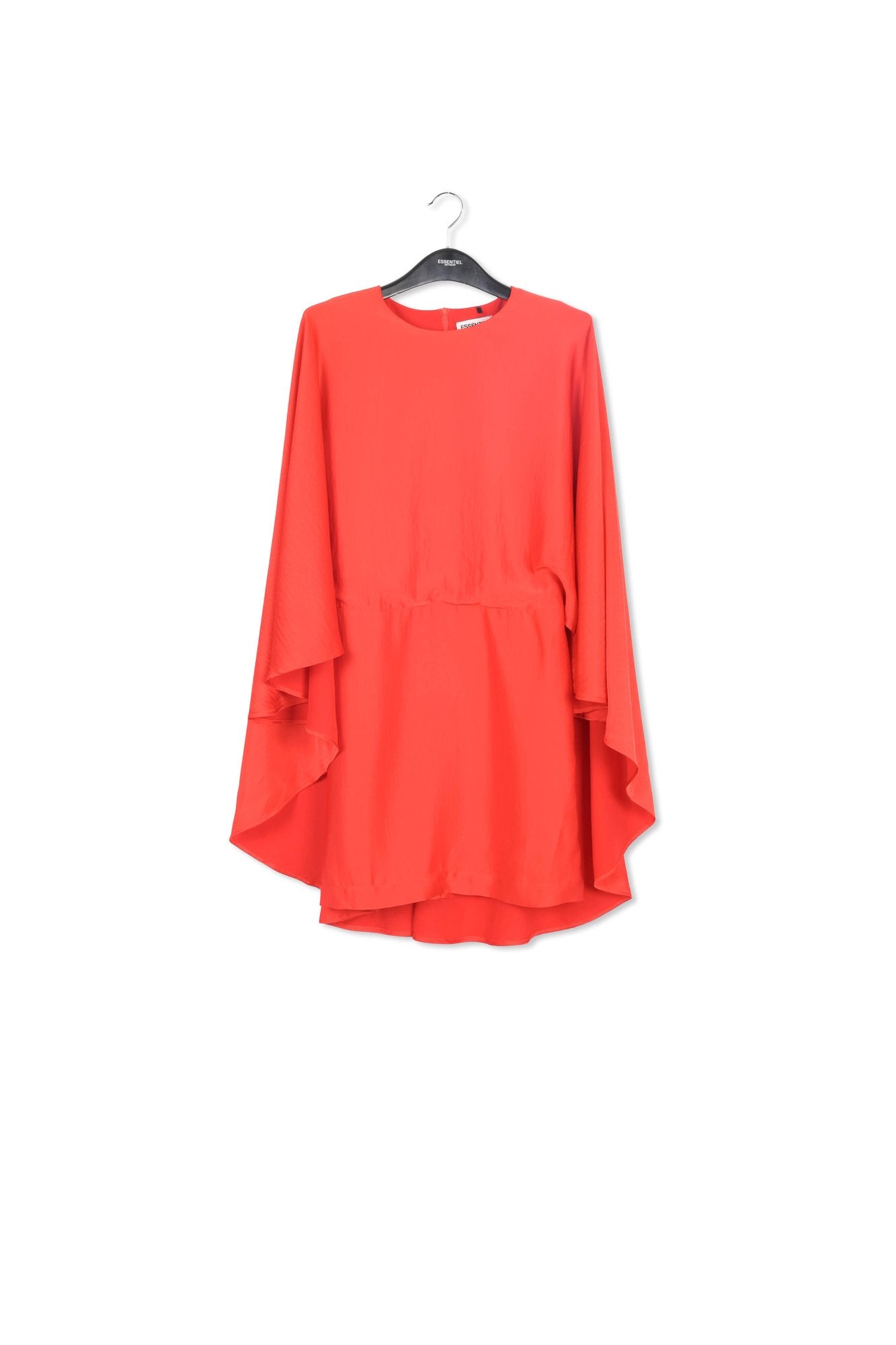Red cape-effect mini satin dress RE—SSENTIEL | Essentiel second hand