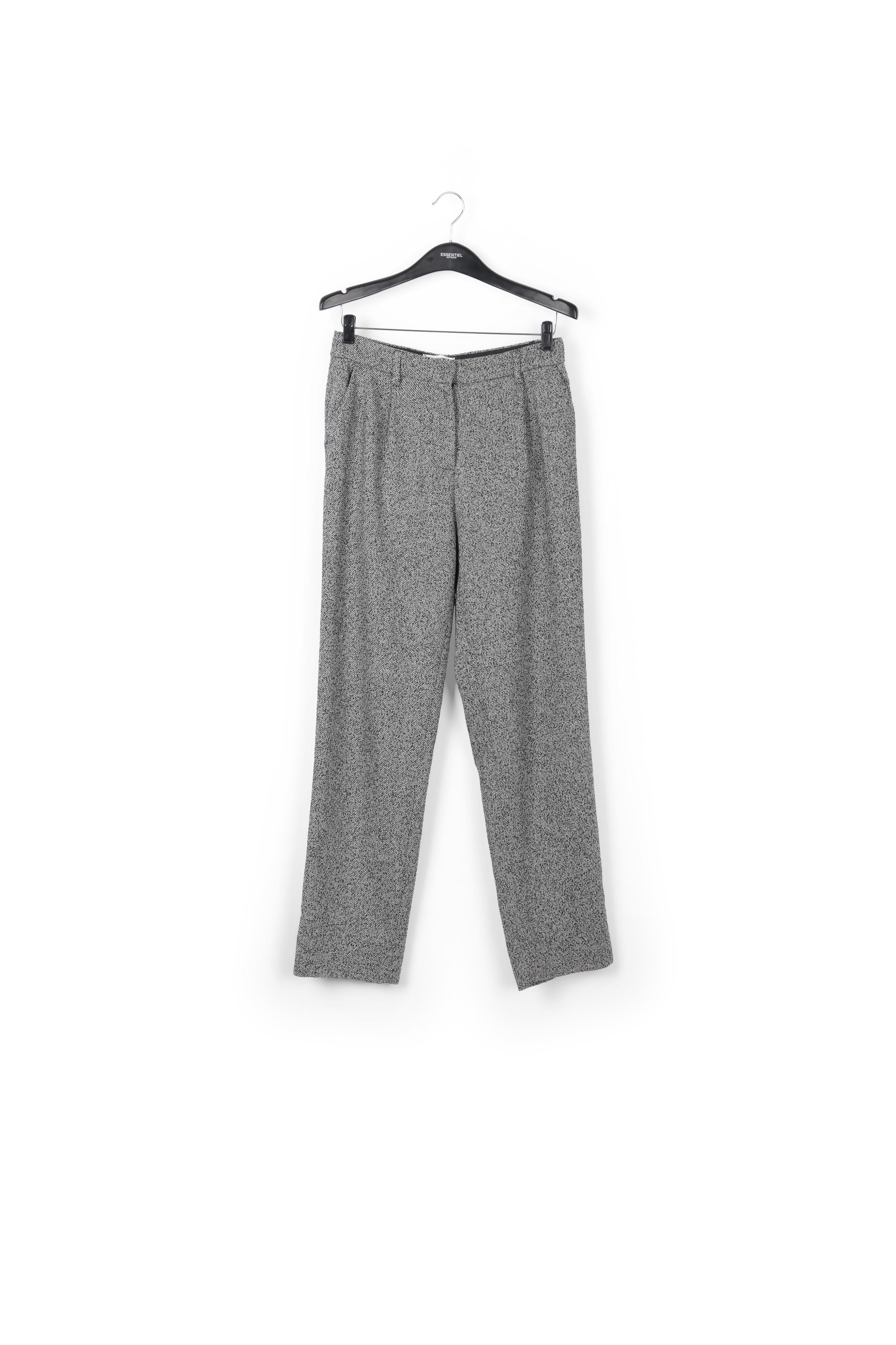 Grey mélange carrot-shaped pants RE—SSENTIEL | Essentiel second hand