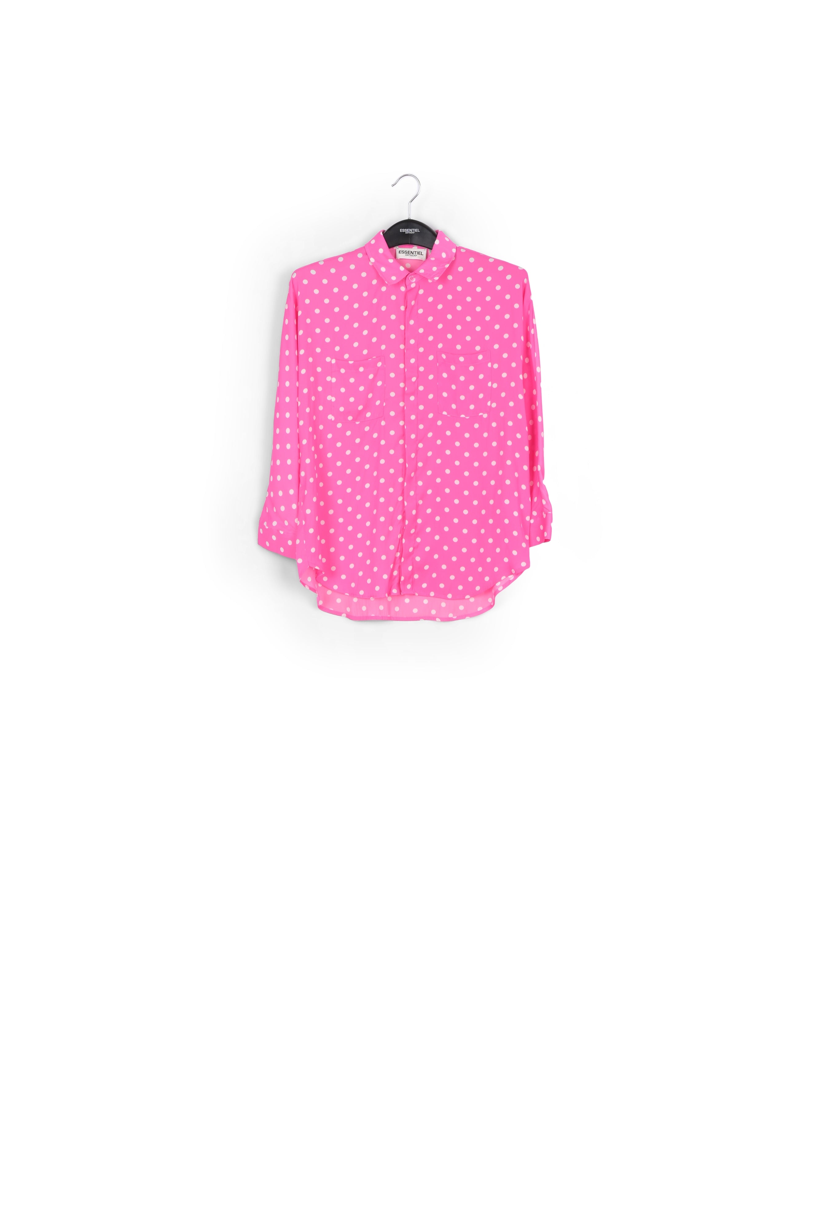 Chemise rose fluo à pois RE—SSENTIEL | Essentiel second hand