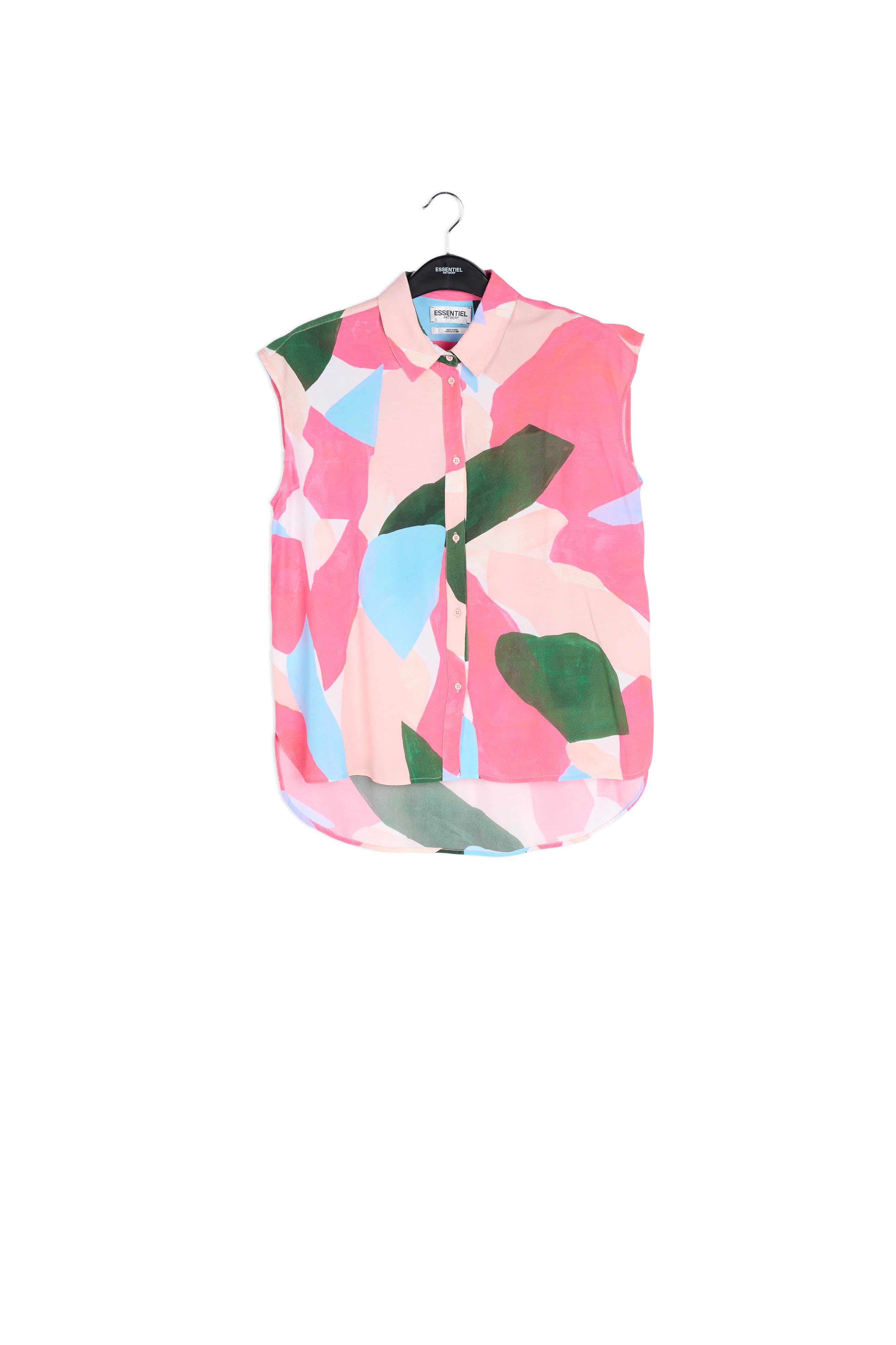 Multicolor sleeveless shirt with graphic print RE—SSENTIEL | Essentiel second hand