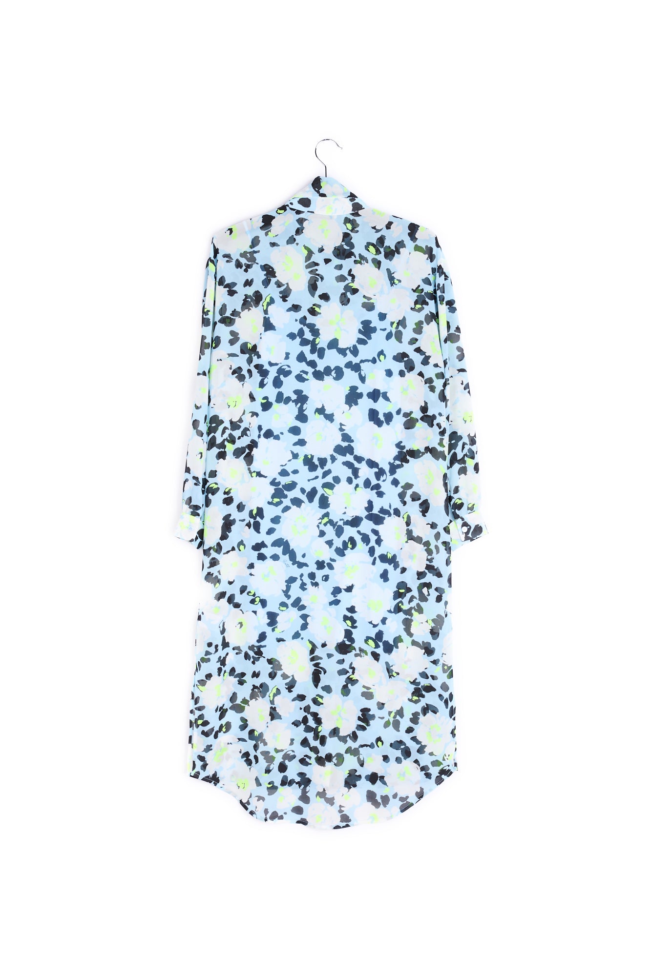 Light blue floral-print shirt dress RE—SSENTIEL | Essentiel second hand
