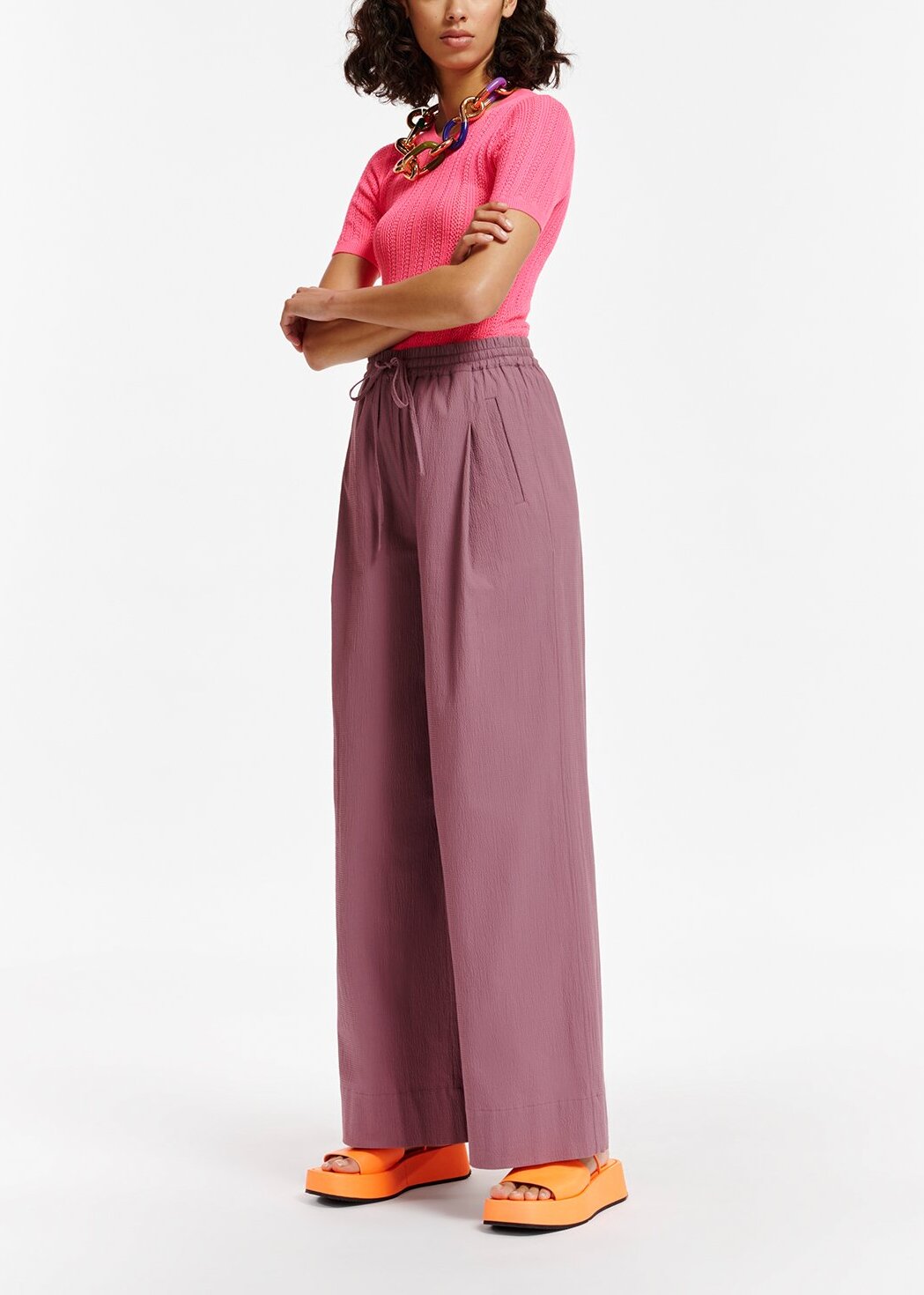 Top en pointelle rose RE—SSENTIEL | Essentiel second hand