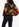 Black abstract-print top with rib-knitted trims Faume - seconde main