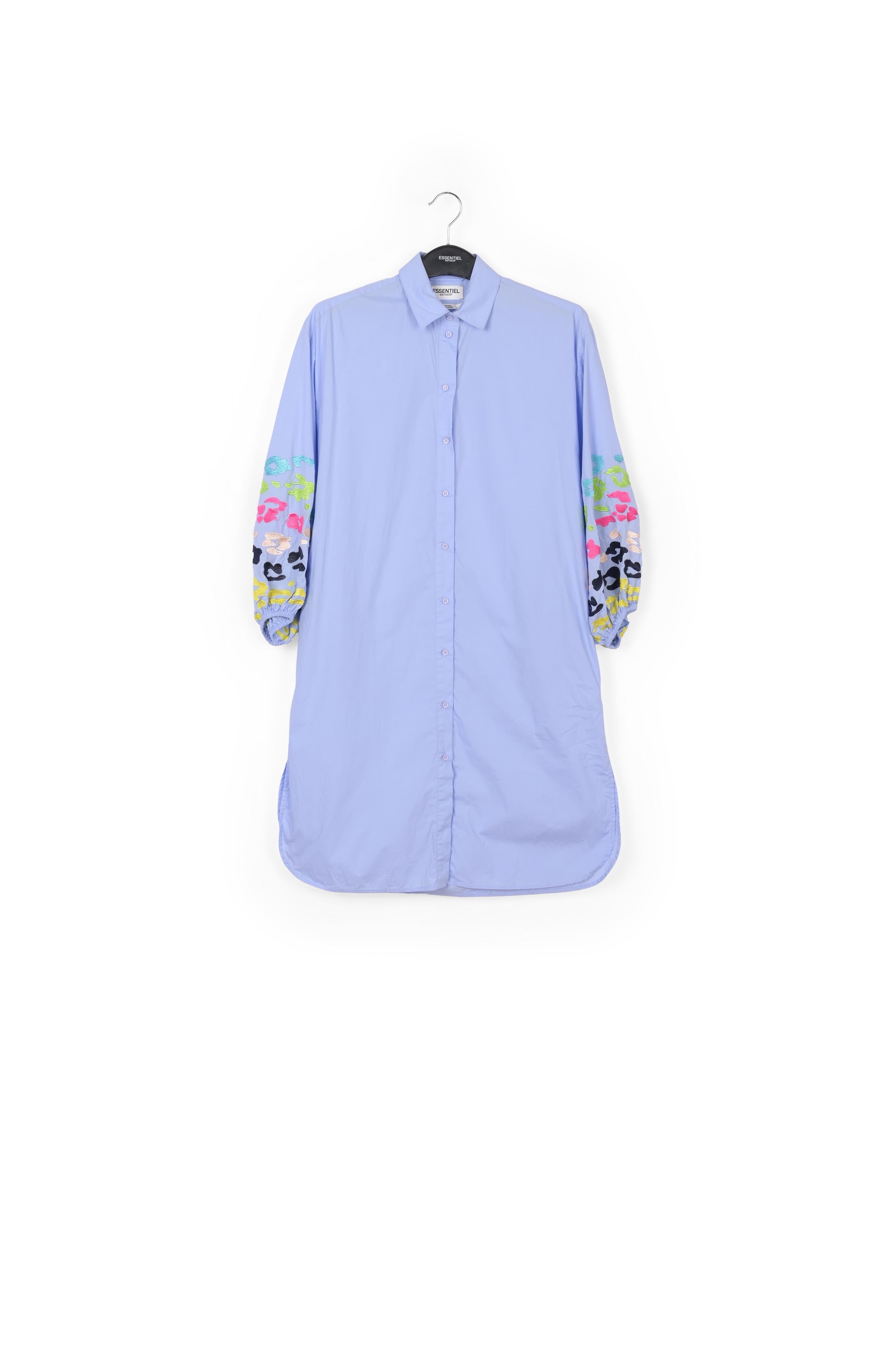 Cotton knee-length shirt dress with embroideries RE—SSENTIEL | Essentiel second hand