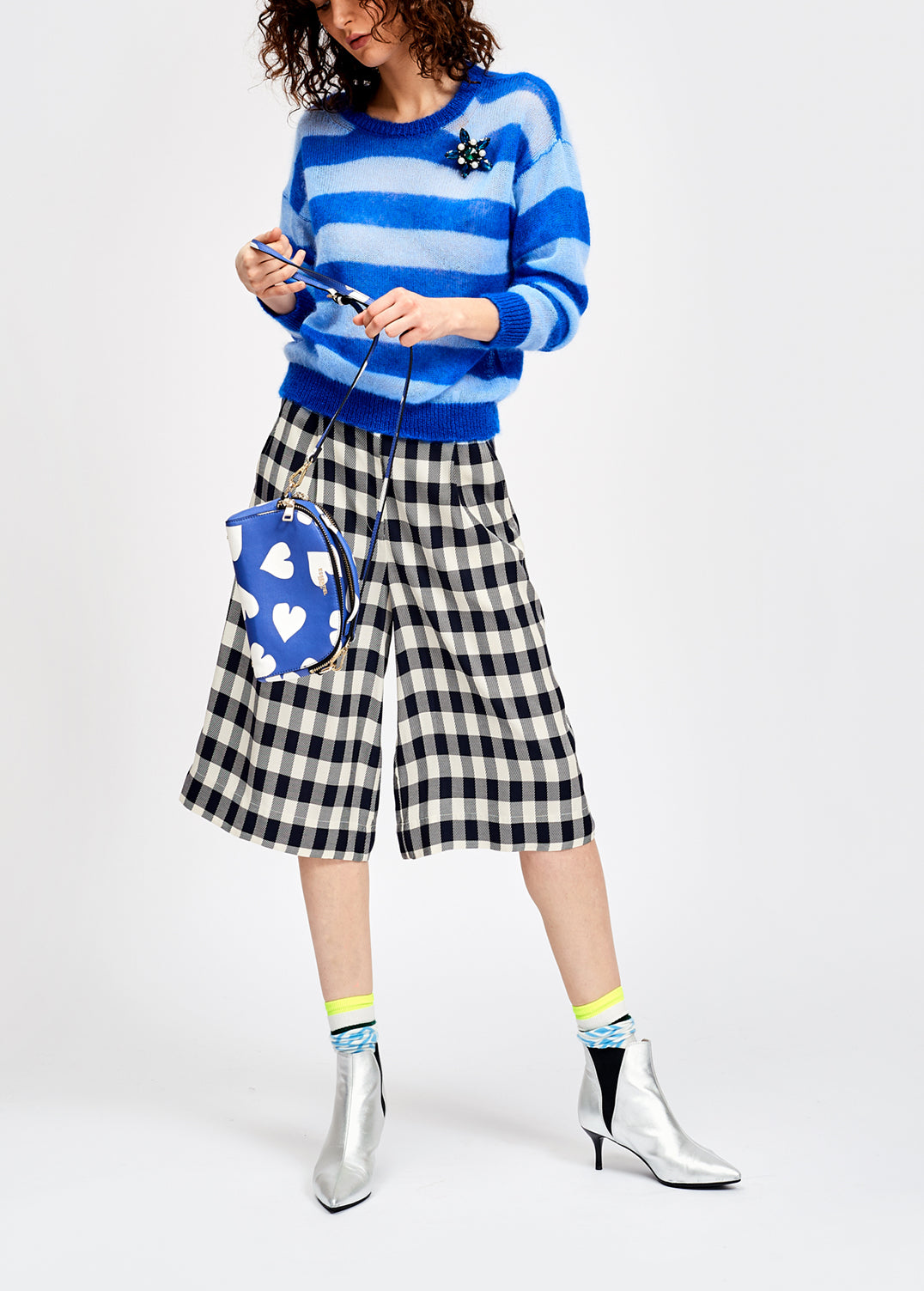 Blue striped light knit sweater RE—SSENTIEL | Essentiel second hand