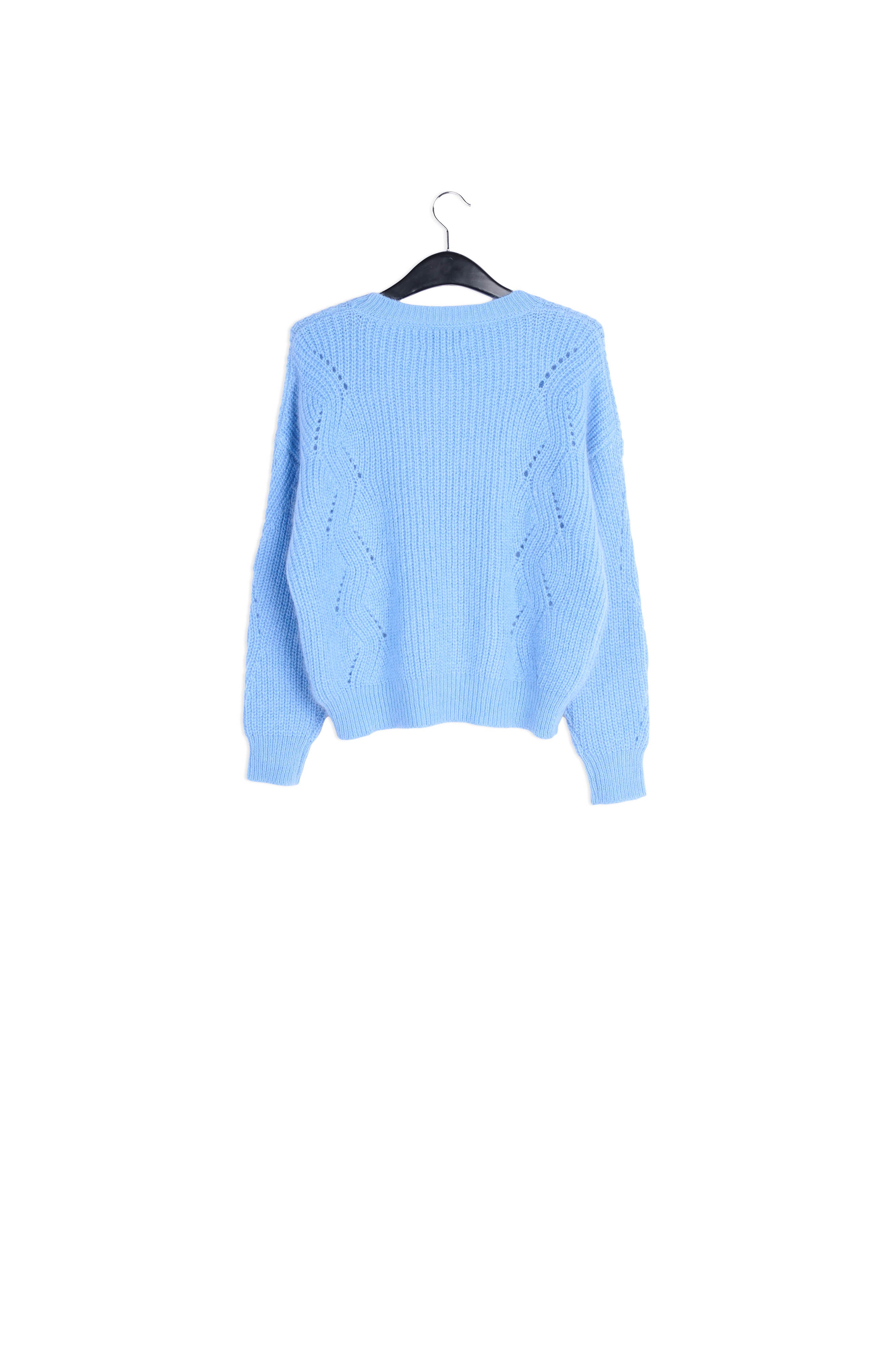 Light blue ribbed mohair-blend sweater RE—SSENTIEL | Essentiel second hand