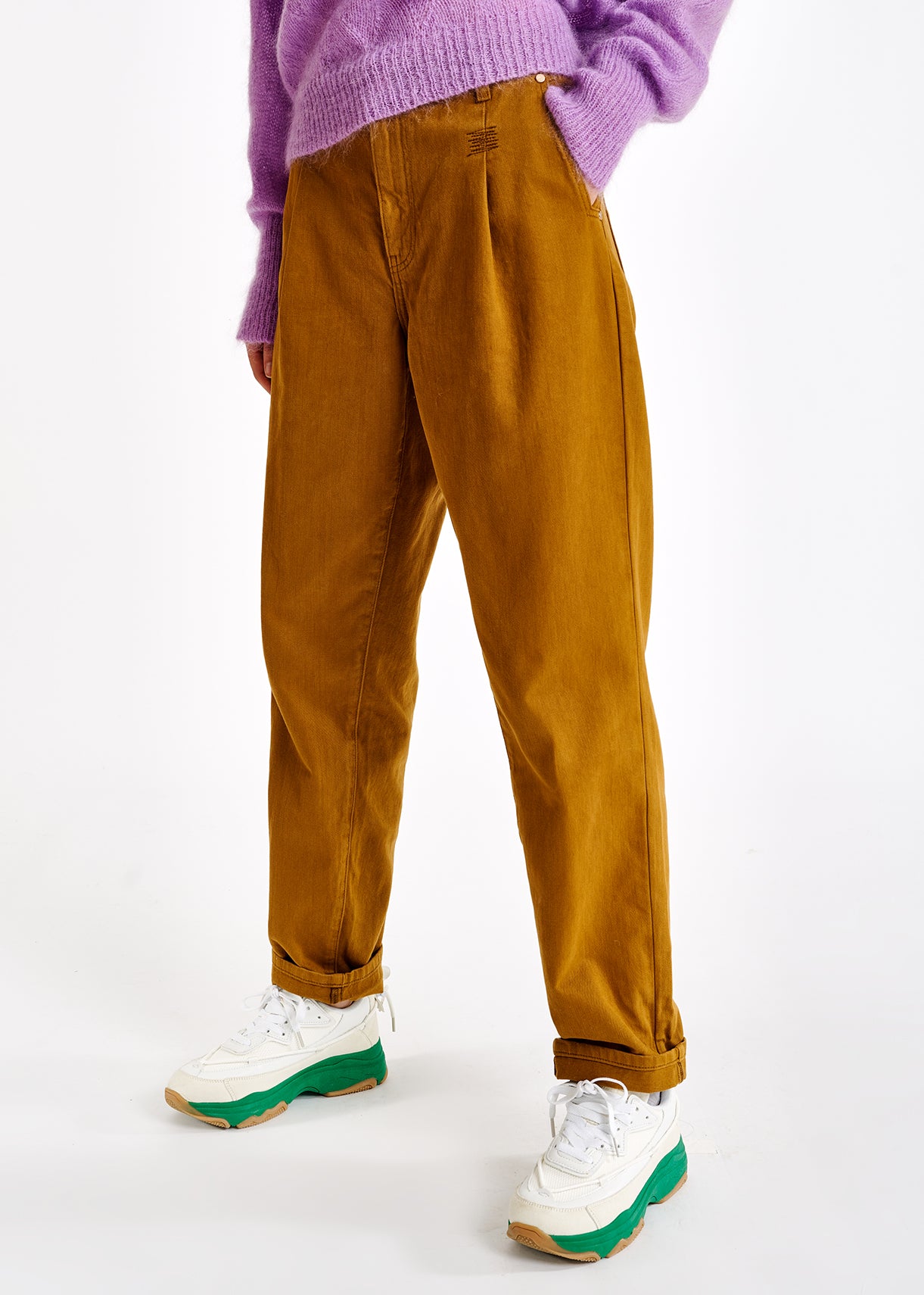 Camel denim boyfriend jeans RE—SSENTIEL | Essentiel second hand