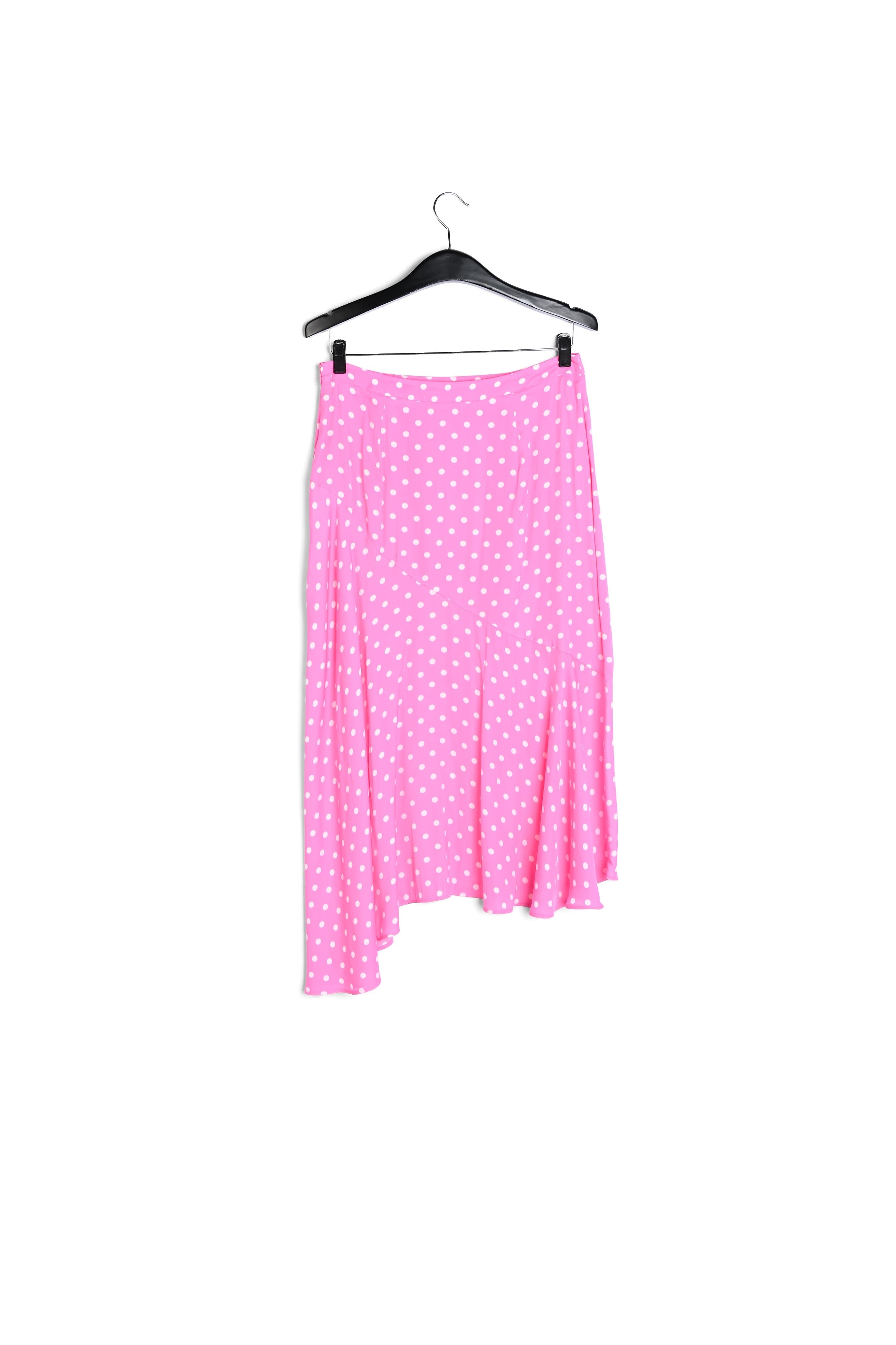 Jupe midi rose fluo à pois RE—SSENTIEL | Essentiel second hand