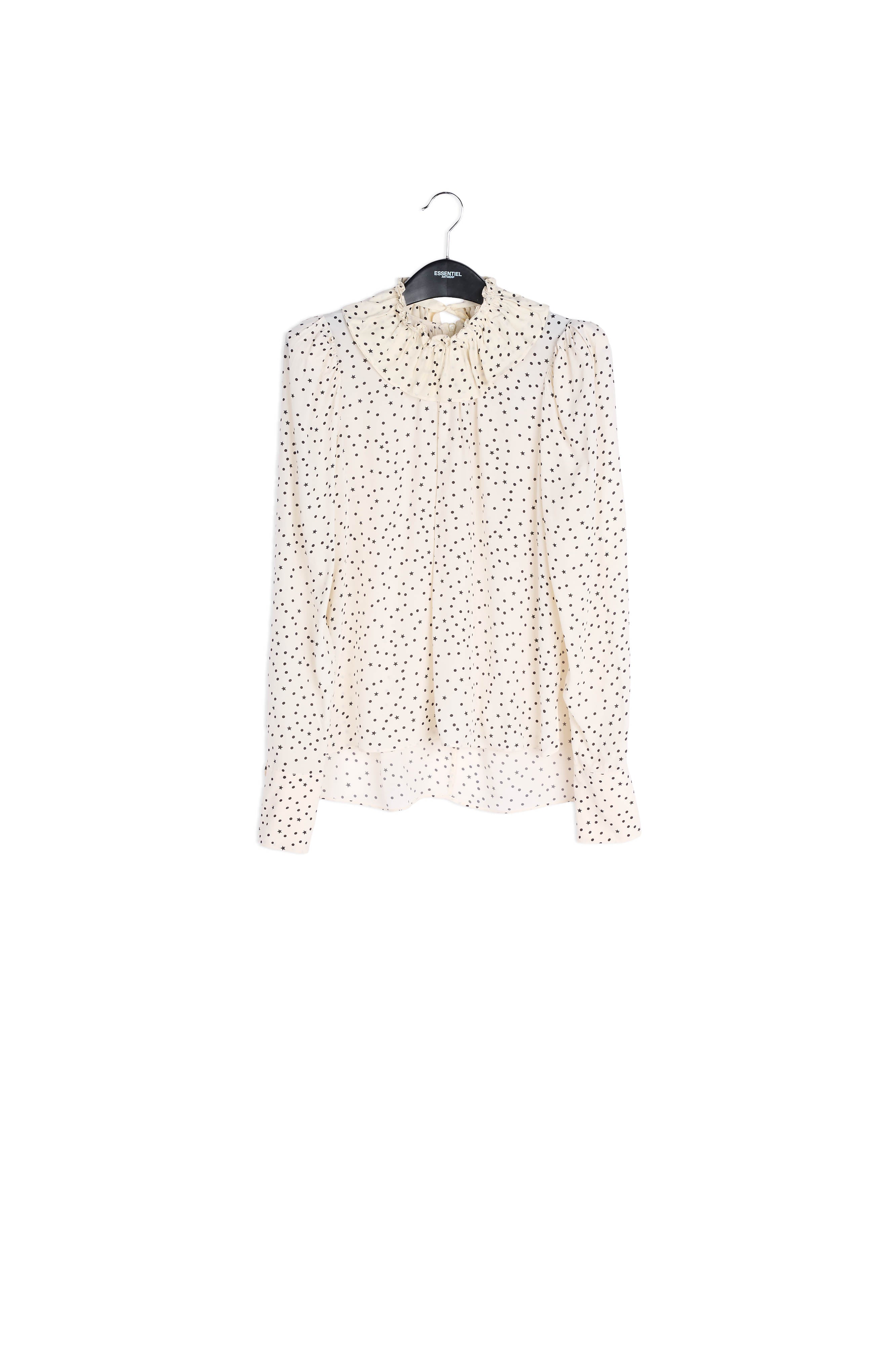 Off-white polka dot top RE—SSENTIEL | Essentiel second hand