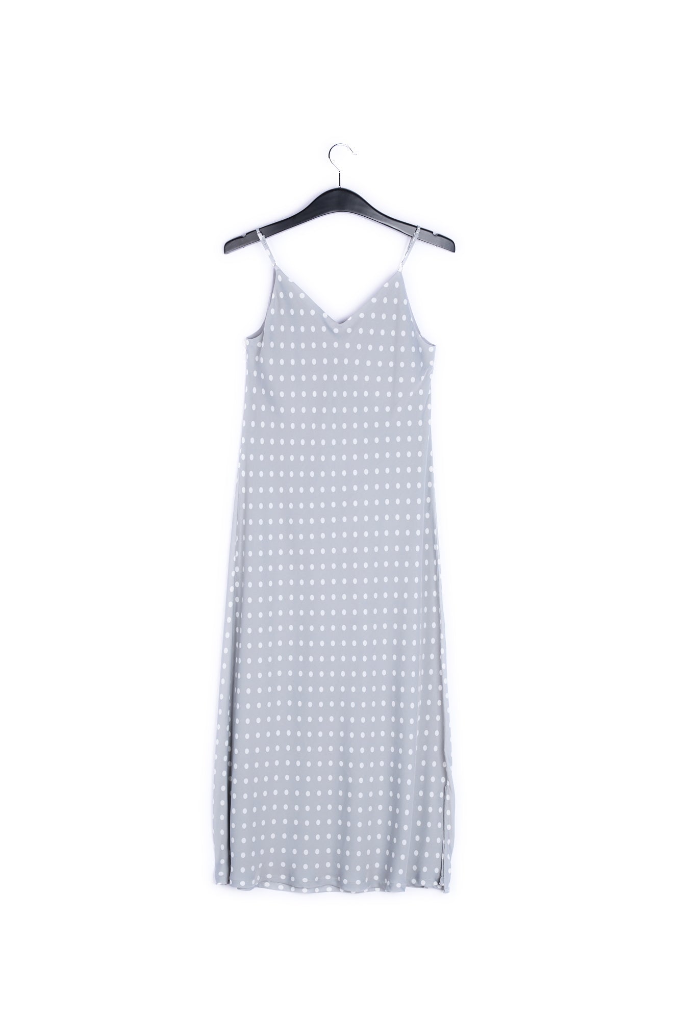Grey polka dot slip dress RE—SSENTIEL | Essentiel second hand