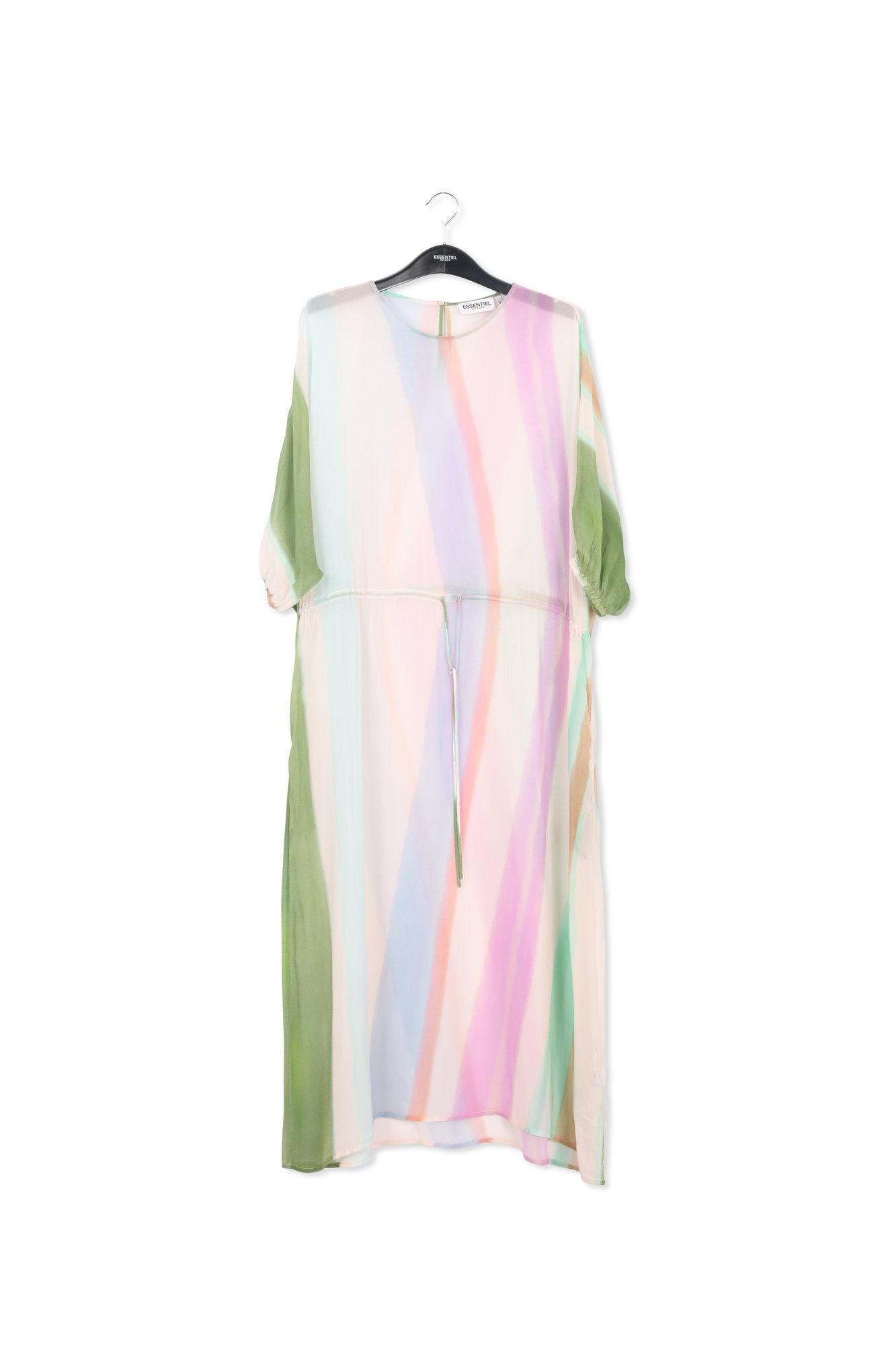 Fuchsia abstract print mini dress RE—SSENTIEL | Essentiel second hand