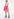 Neon pink gathered mini skirt Faume - seconde main