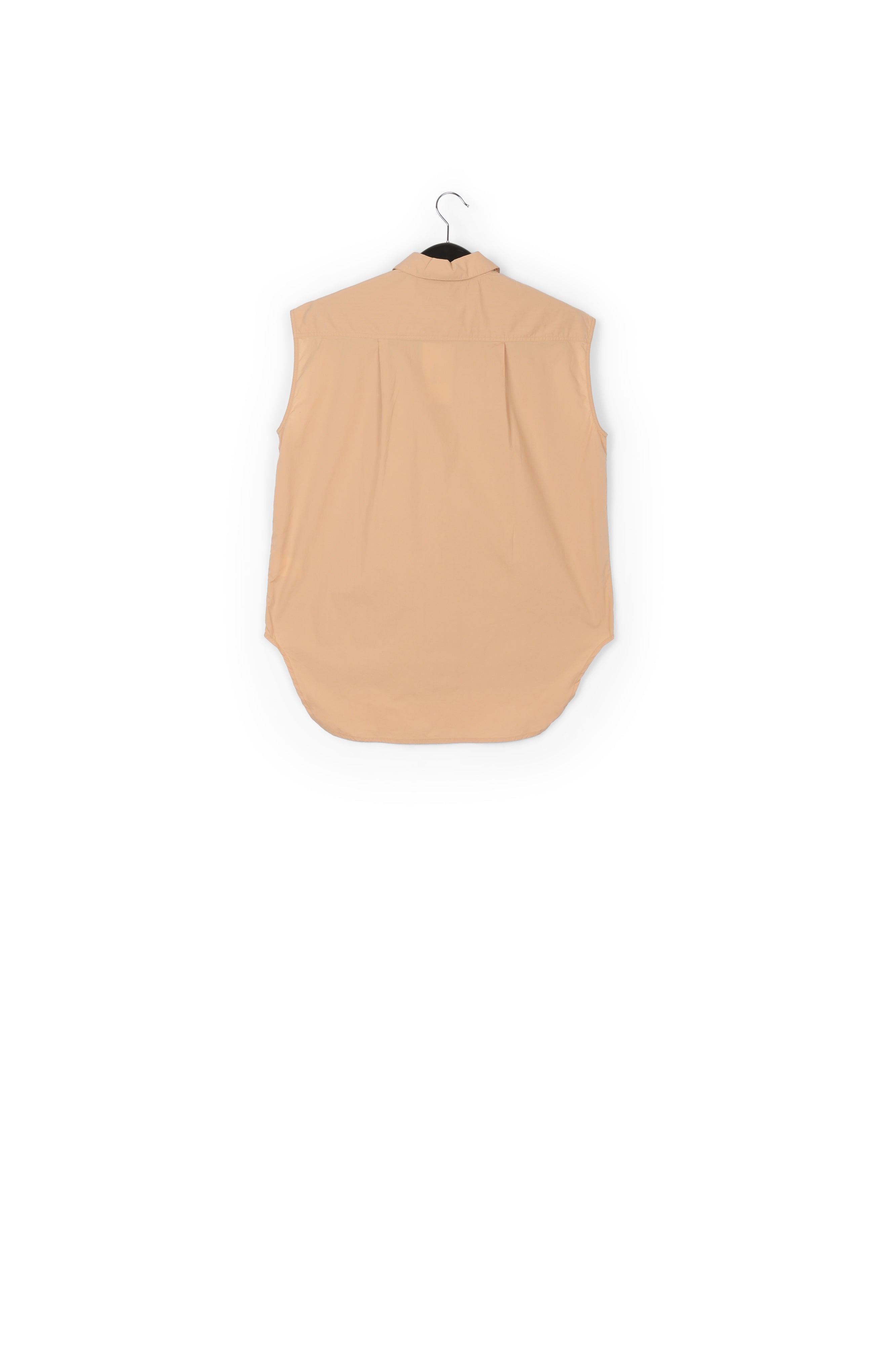 Beige sleeveless cotton shirt RE—SSENTIEL | Essentiel second hand