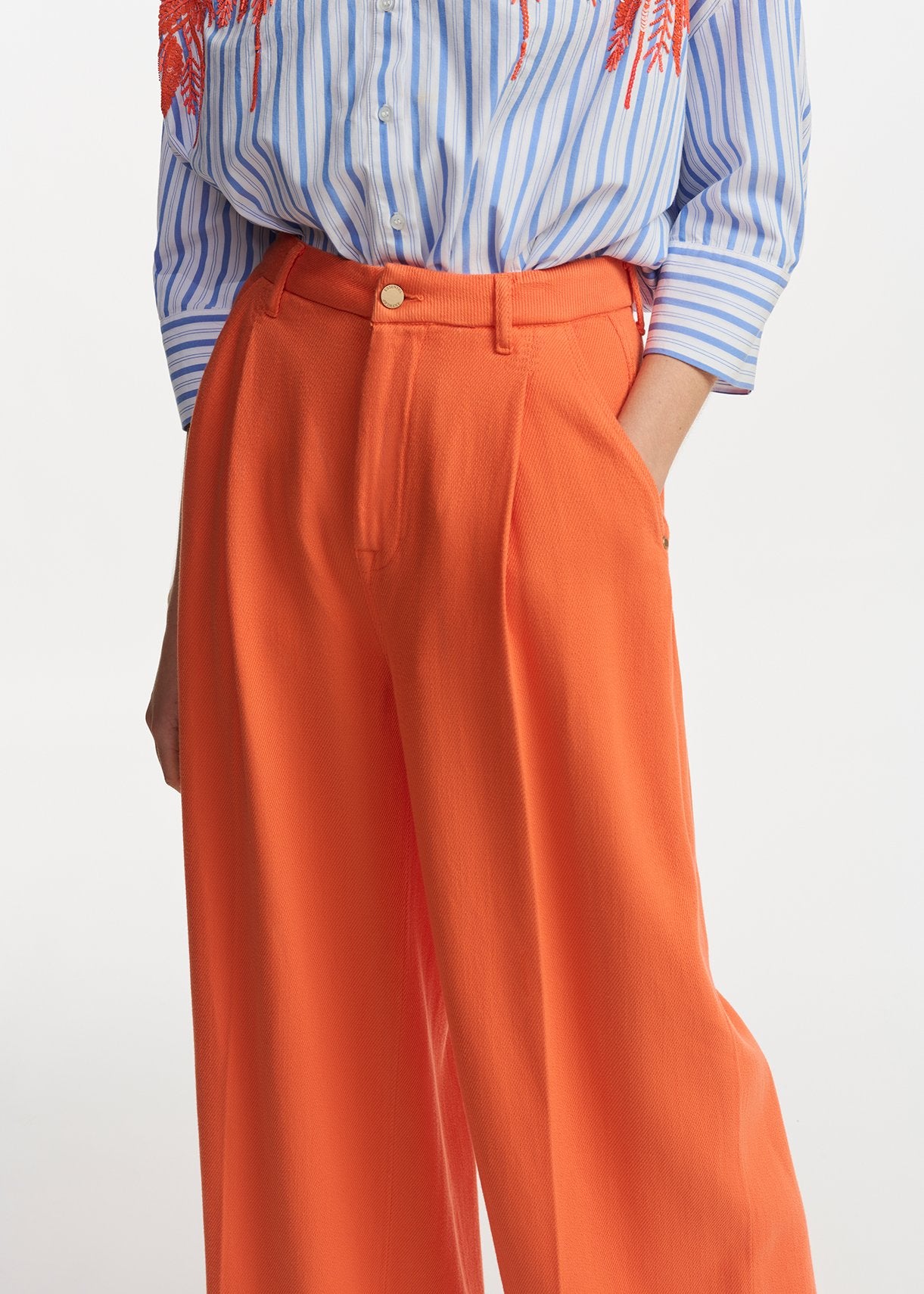 Orange wide-leg jeans RE—SSENTIEL | Essentiel second hand