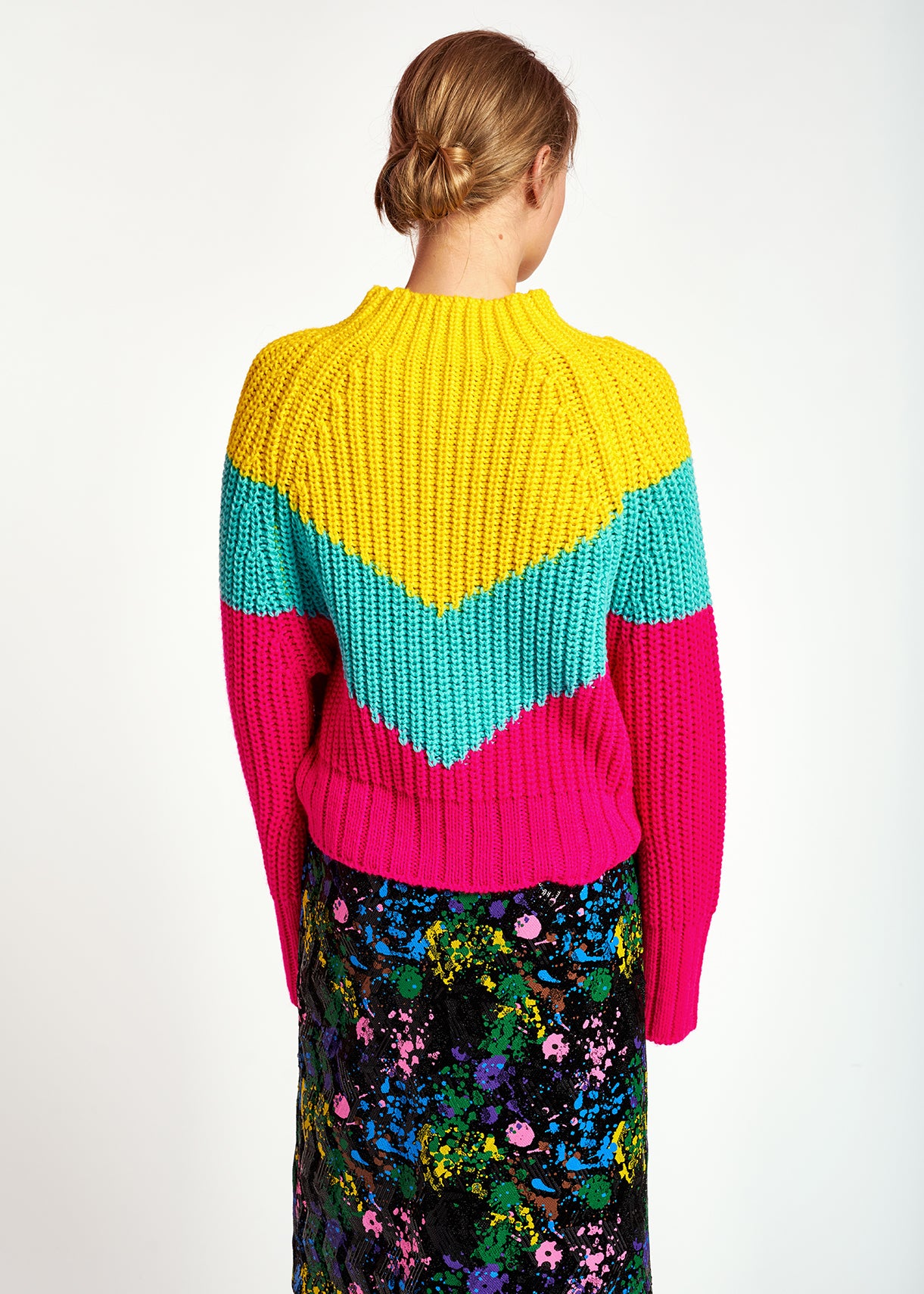 Zwarte kokerrok met spattenmotief en pailletten RE—SSENTIEL | Essentiel second hand