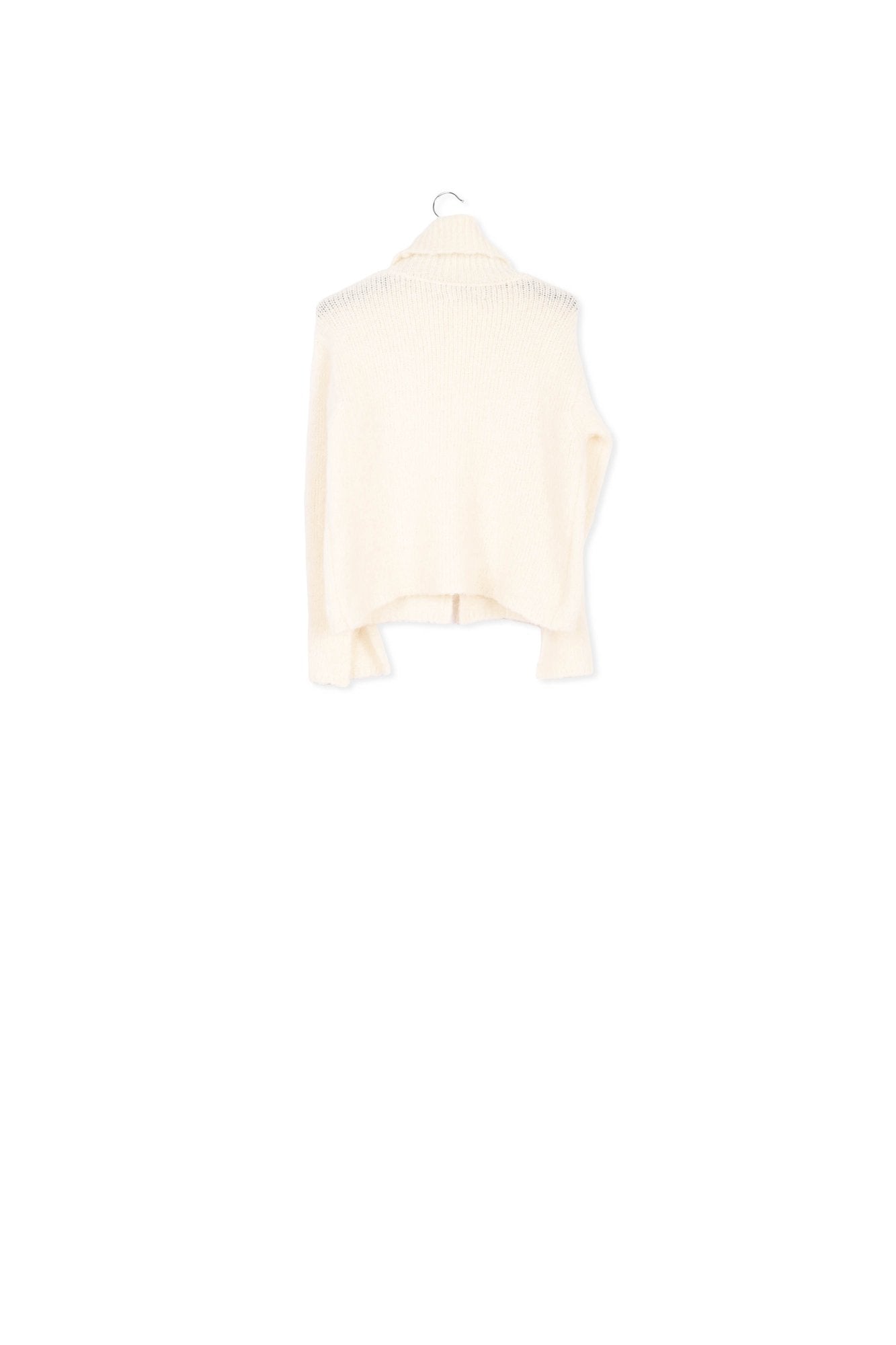 Pull à  col roulé en mohair mélangé blanc cassé RE—SSENTIEL | Essentiel second hand