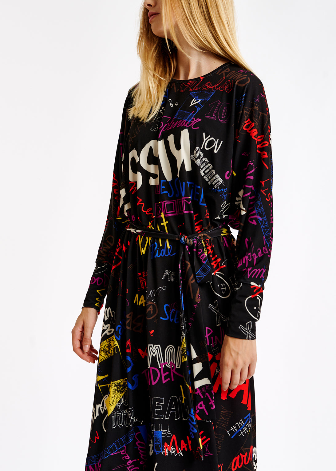 Robe midi avec texte imprimé RE—SSENTIEL | Essentiel second hand