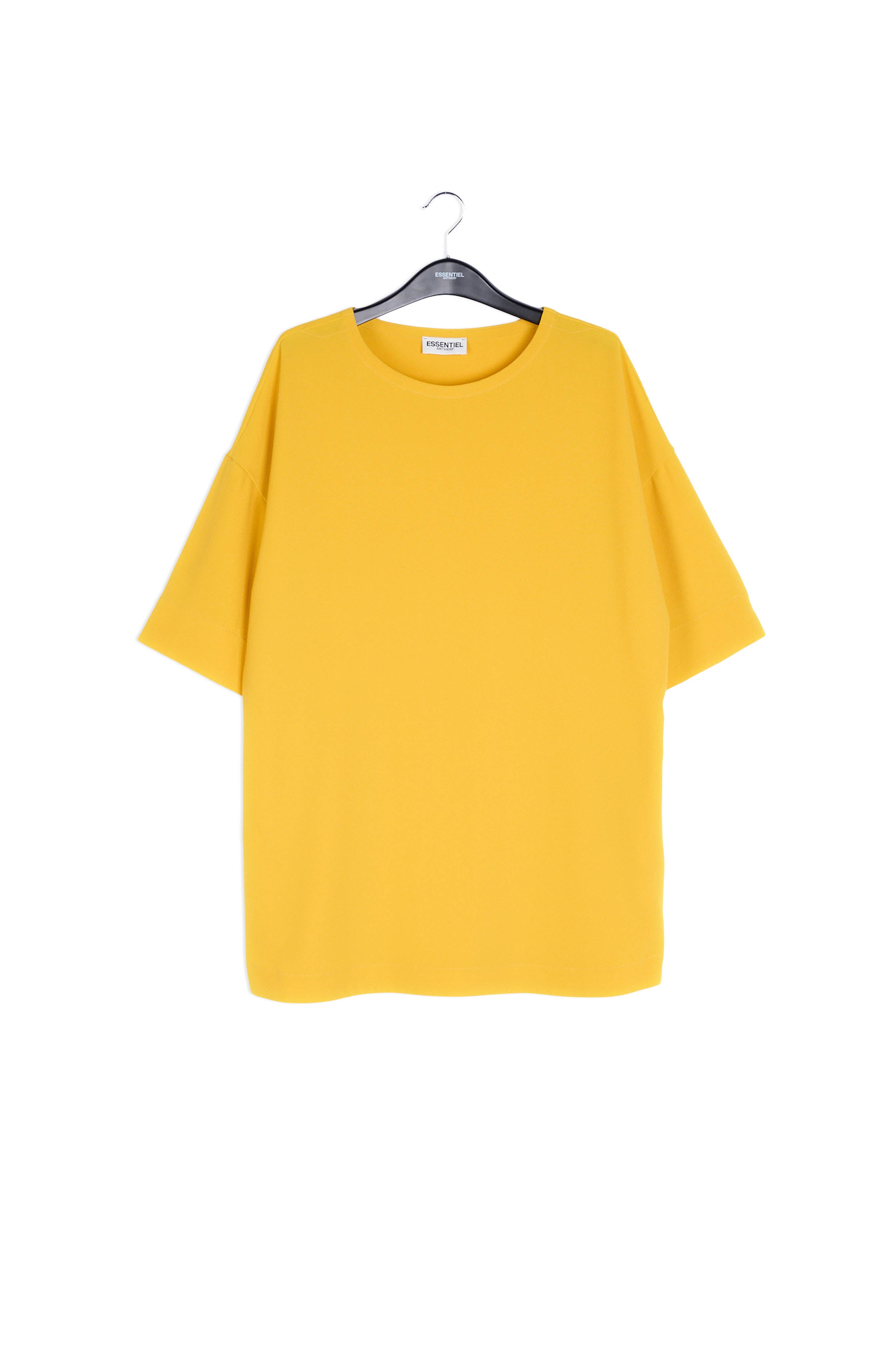 Yellow straight cut mini dress RE—SSENTIEL | Essentiel second hand