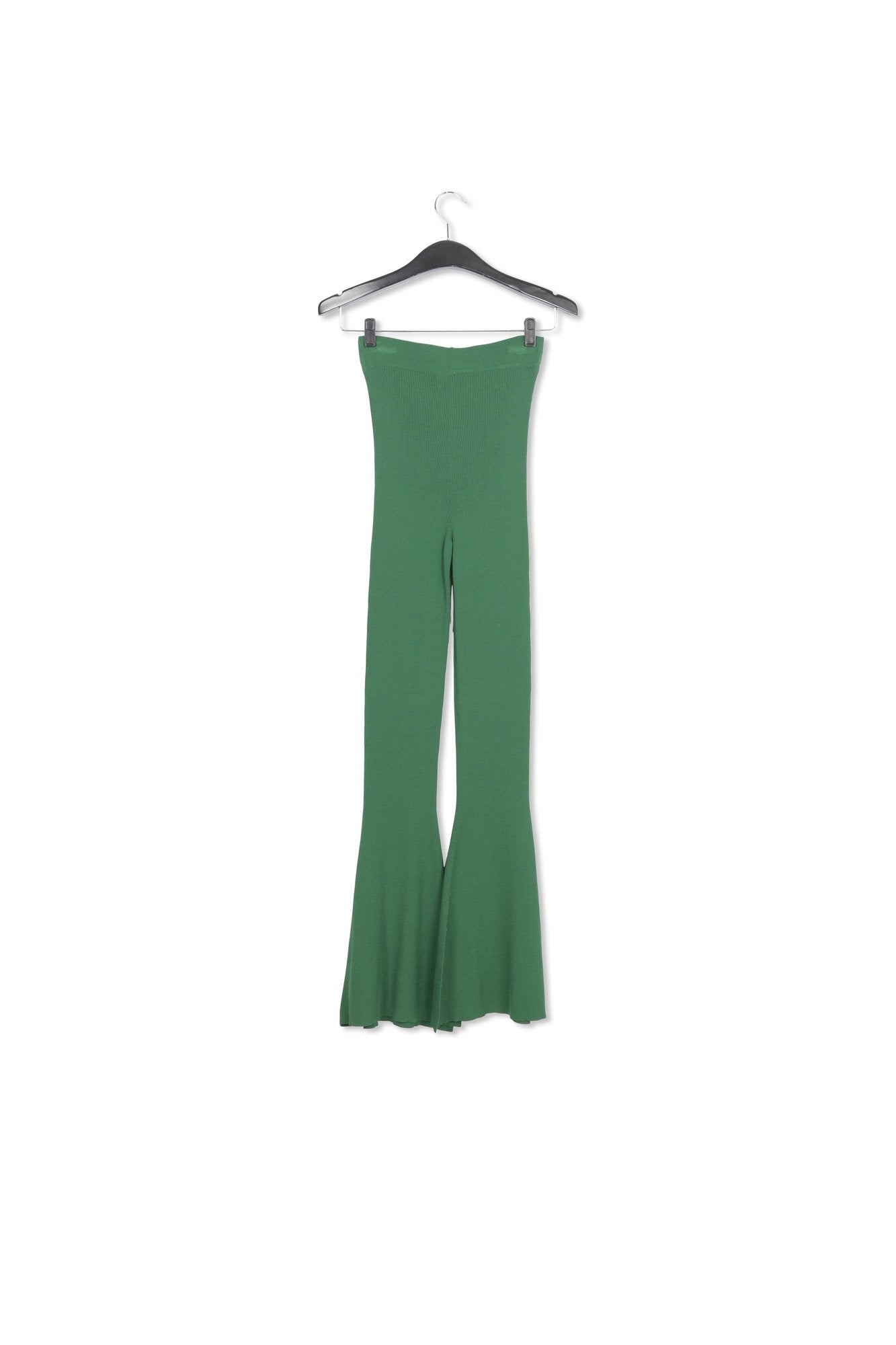 Dark green flared knitted pants RE—SSENTIEL | Essentiel second hand