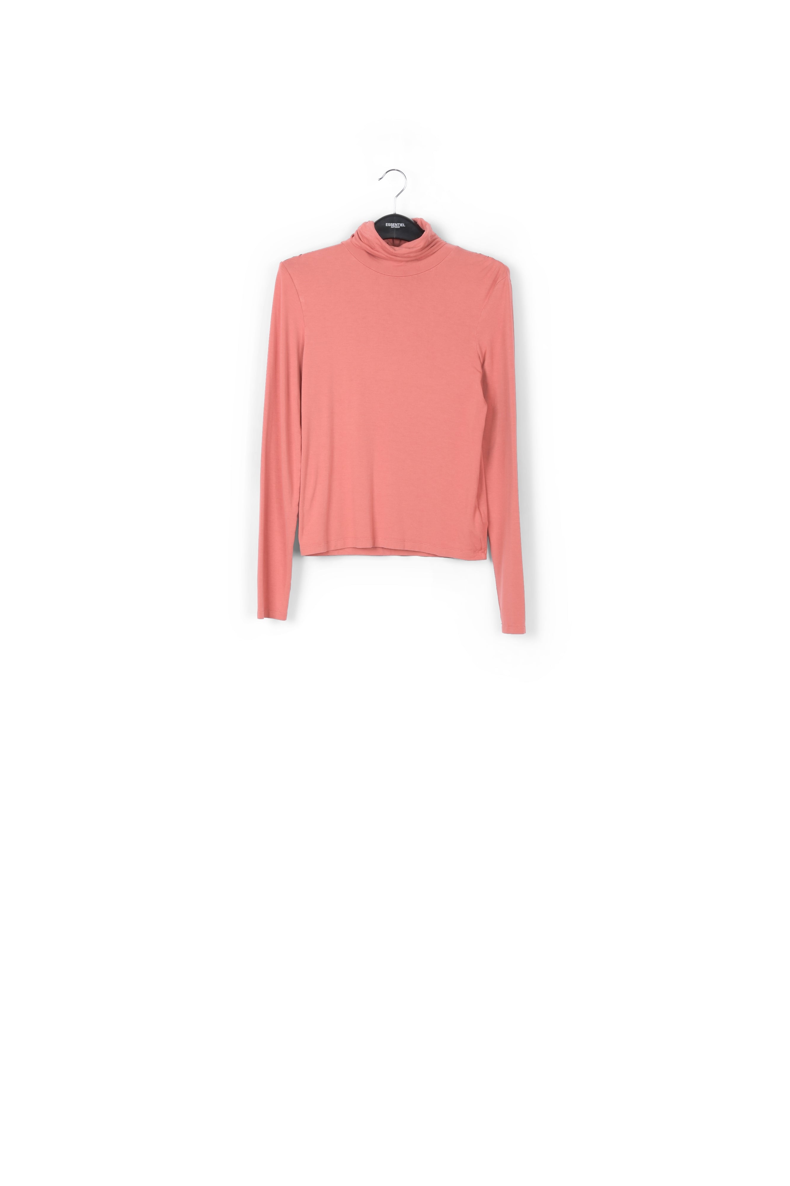 Pink turtleneck long-sleeved T-shirt RE—SSENTIEL | Essentiel second hand