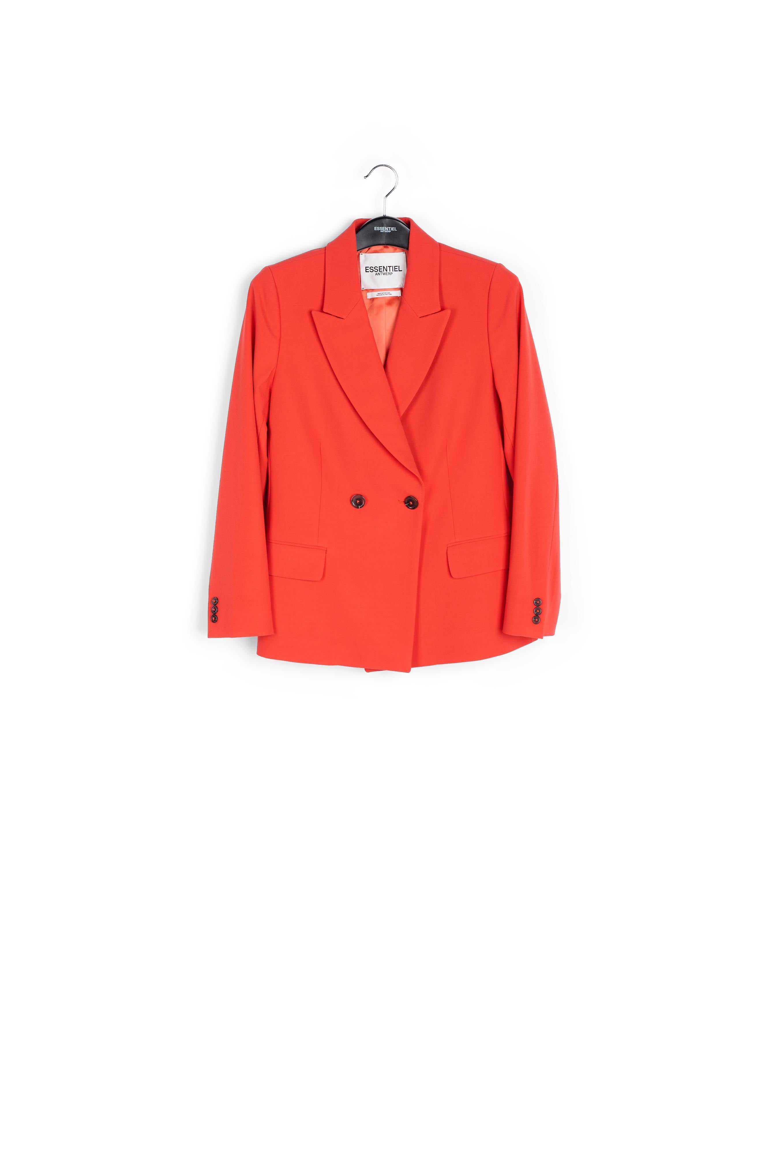Veste blazer croisé rouge RE—SSENTIEL | Essentiel second hand