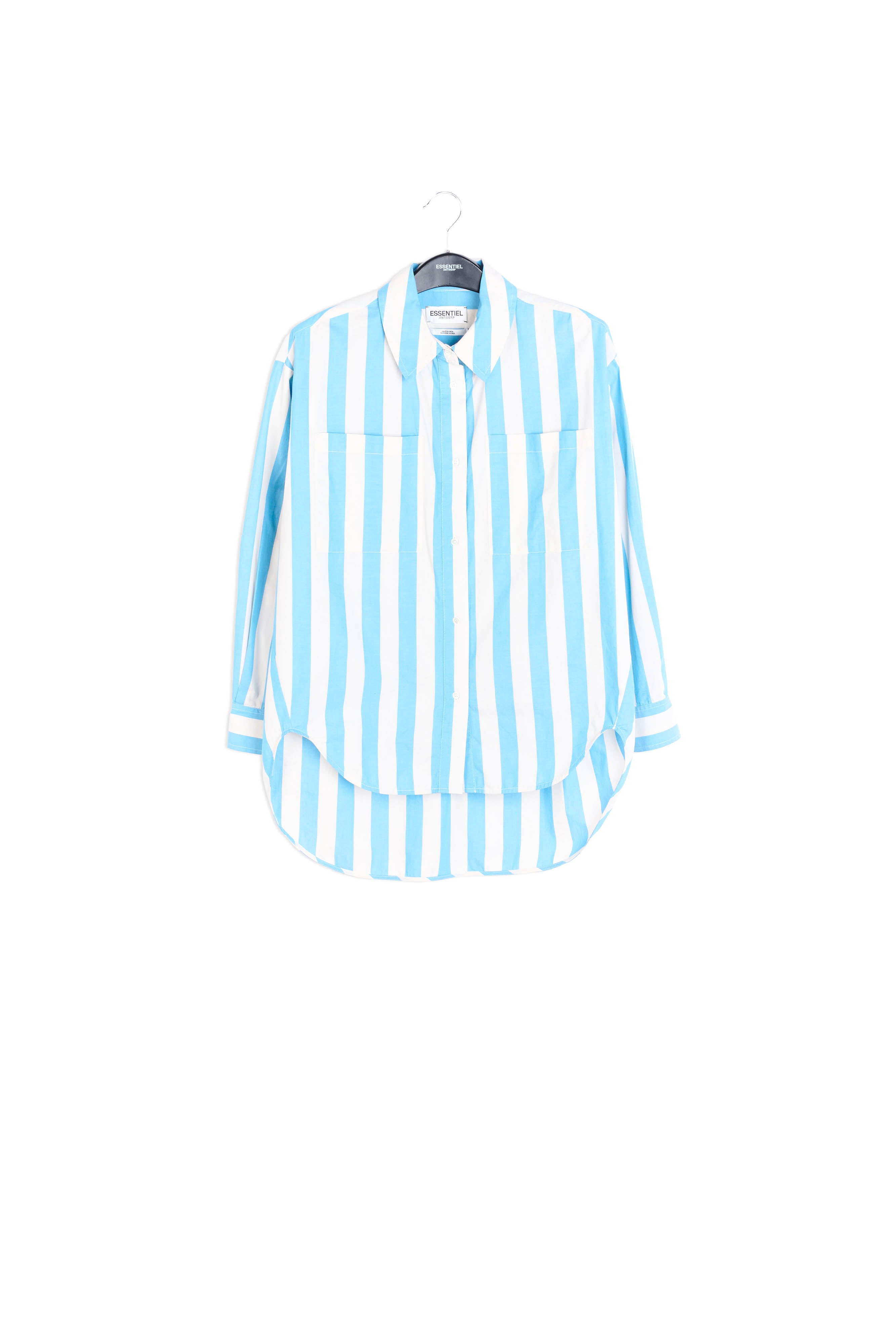 Off-white and pink striped cotton shirt RE—SSENTIEL | Essentiel second hand
