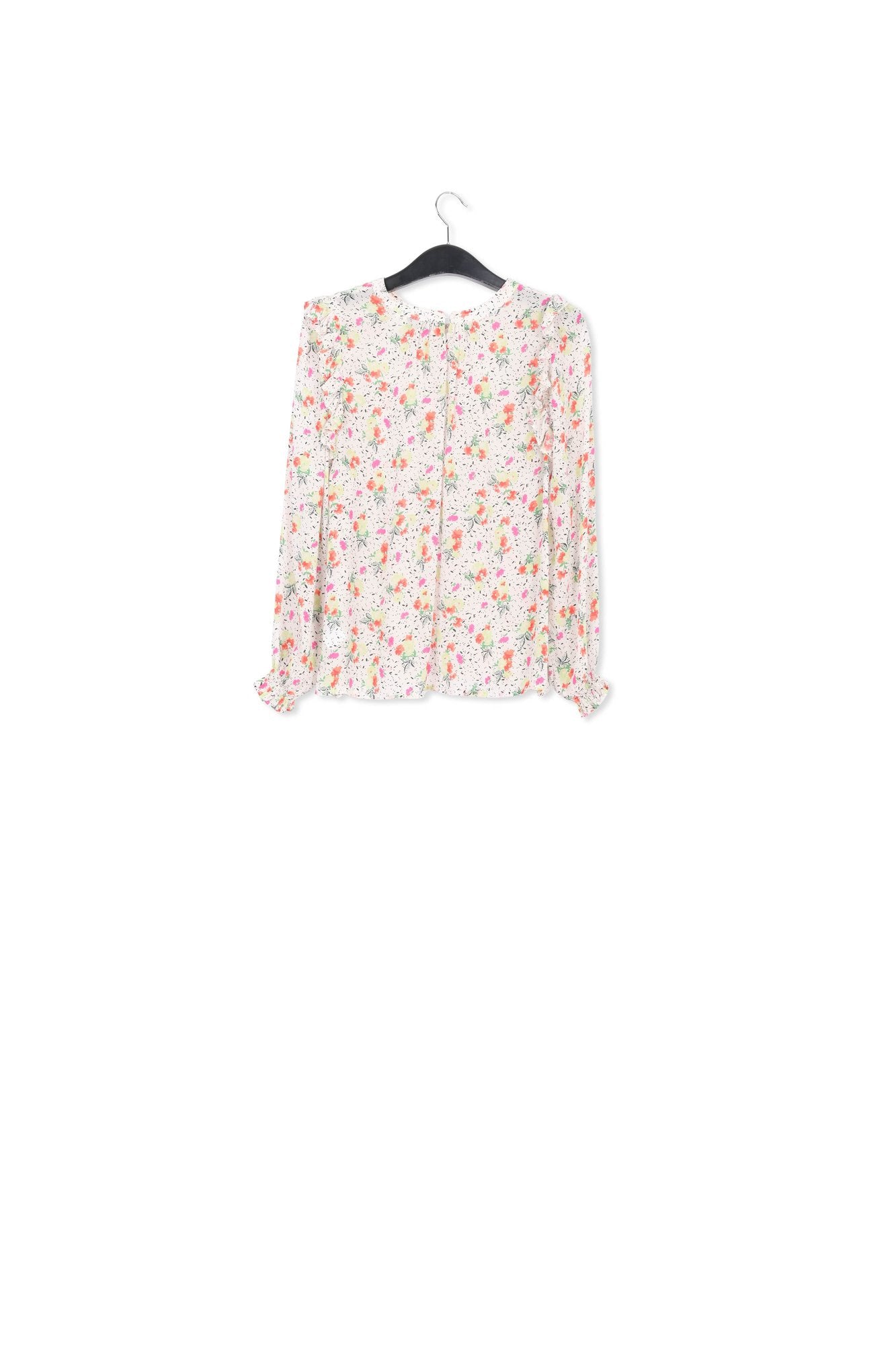 Top blanc cassé fleuri à ruches RE—SSENTIEL | Essentiel second hand