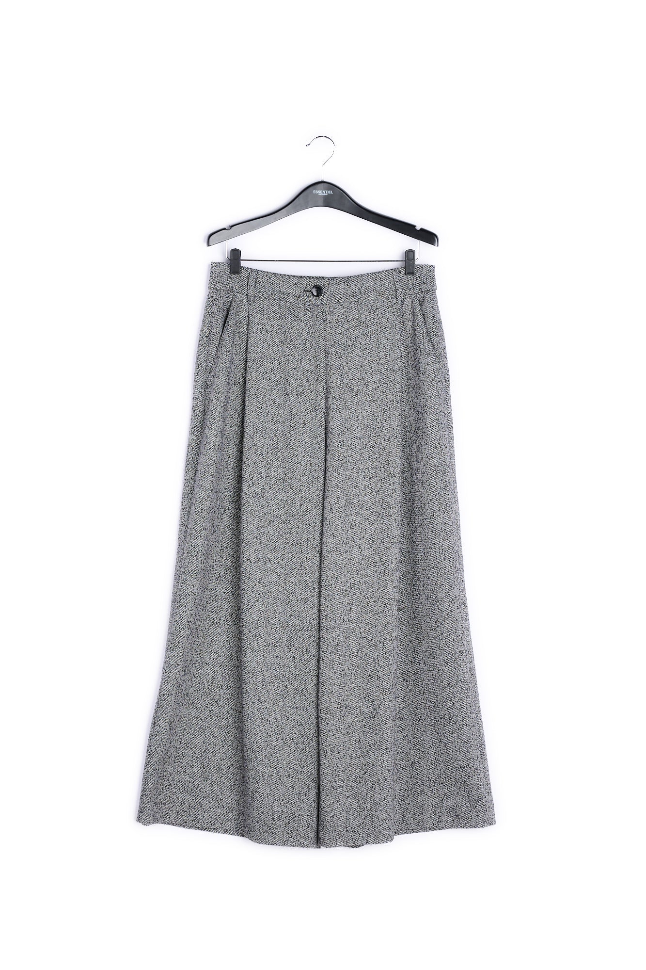 Grey mélange wide-leg pants RE—SSENTIEL | Essentiel second hand